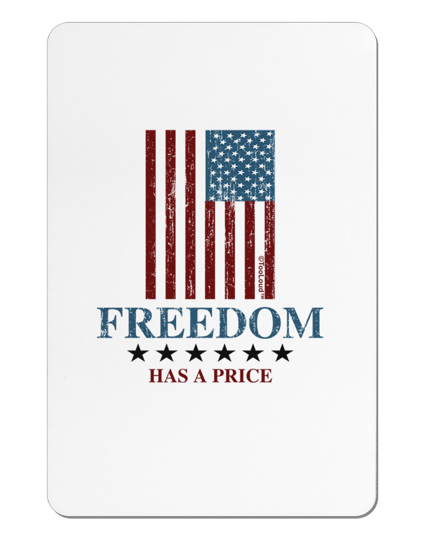 Freedom Flag Color Aluminum Magnet-TooLoud-White-Davson Sales