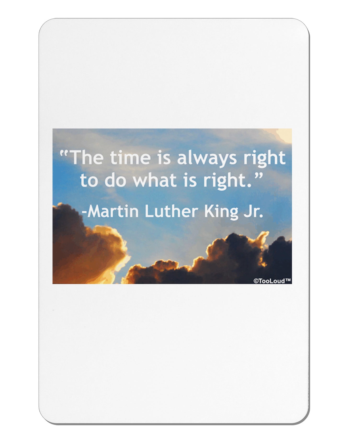 The Time Is Always Right Aluminum Magnet-TooLoud-White-Davson Sales