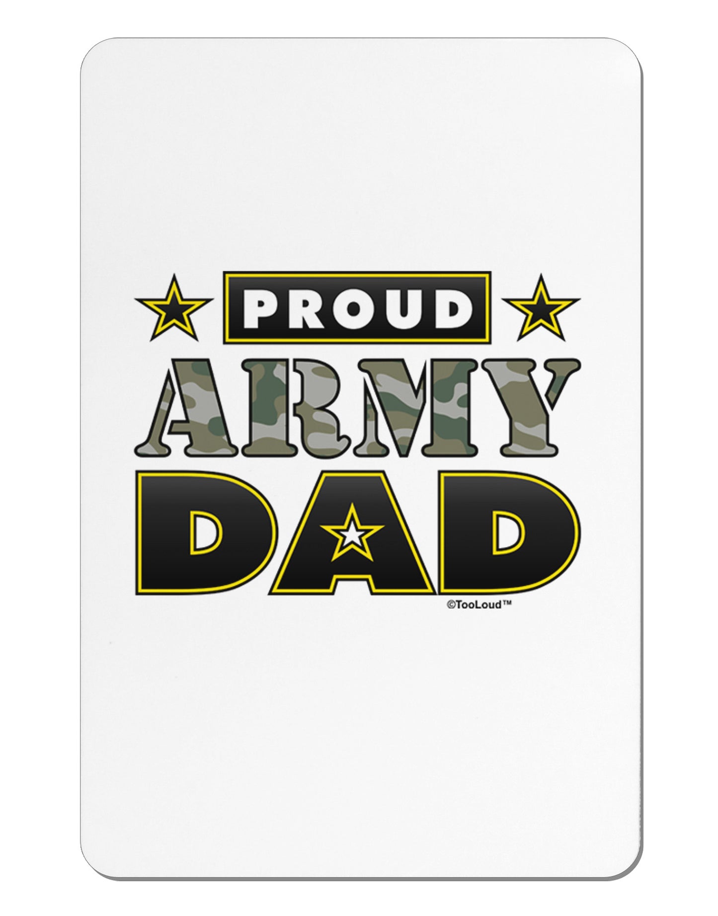 Proud Army Dad Aluminum Magnet-TooLoud-White-Davson Sales