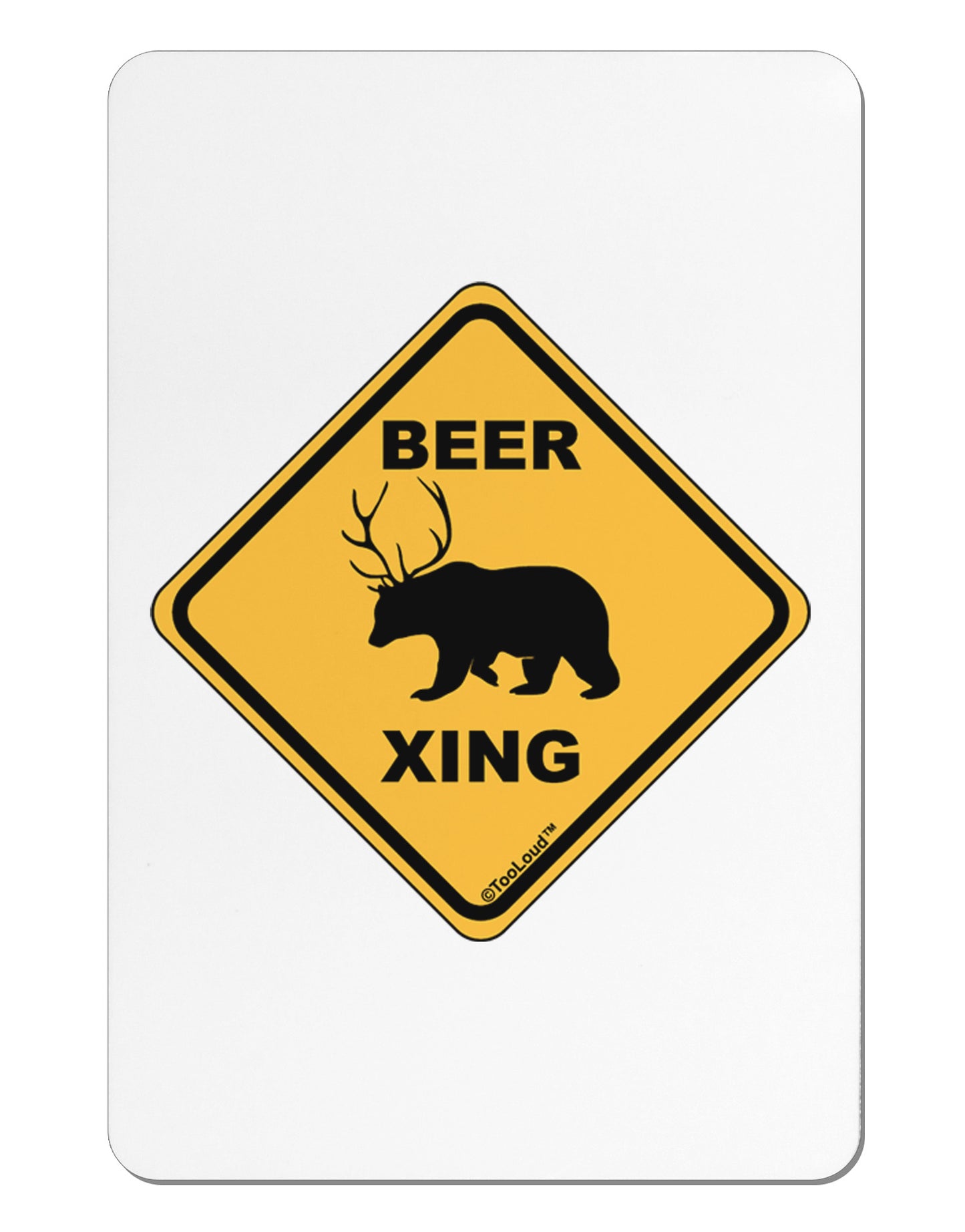 Beer Xing Aluminum Magnet-TooLoud-White-Davson Sales