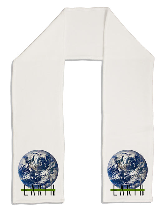 Planet Earth Text Adult Fleece 64" Scarf-TooLoud-White-One-Size-Adult-Davson Sales