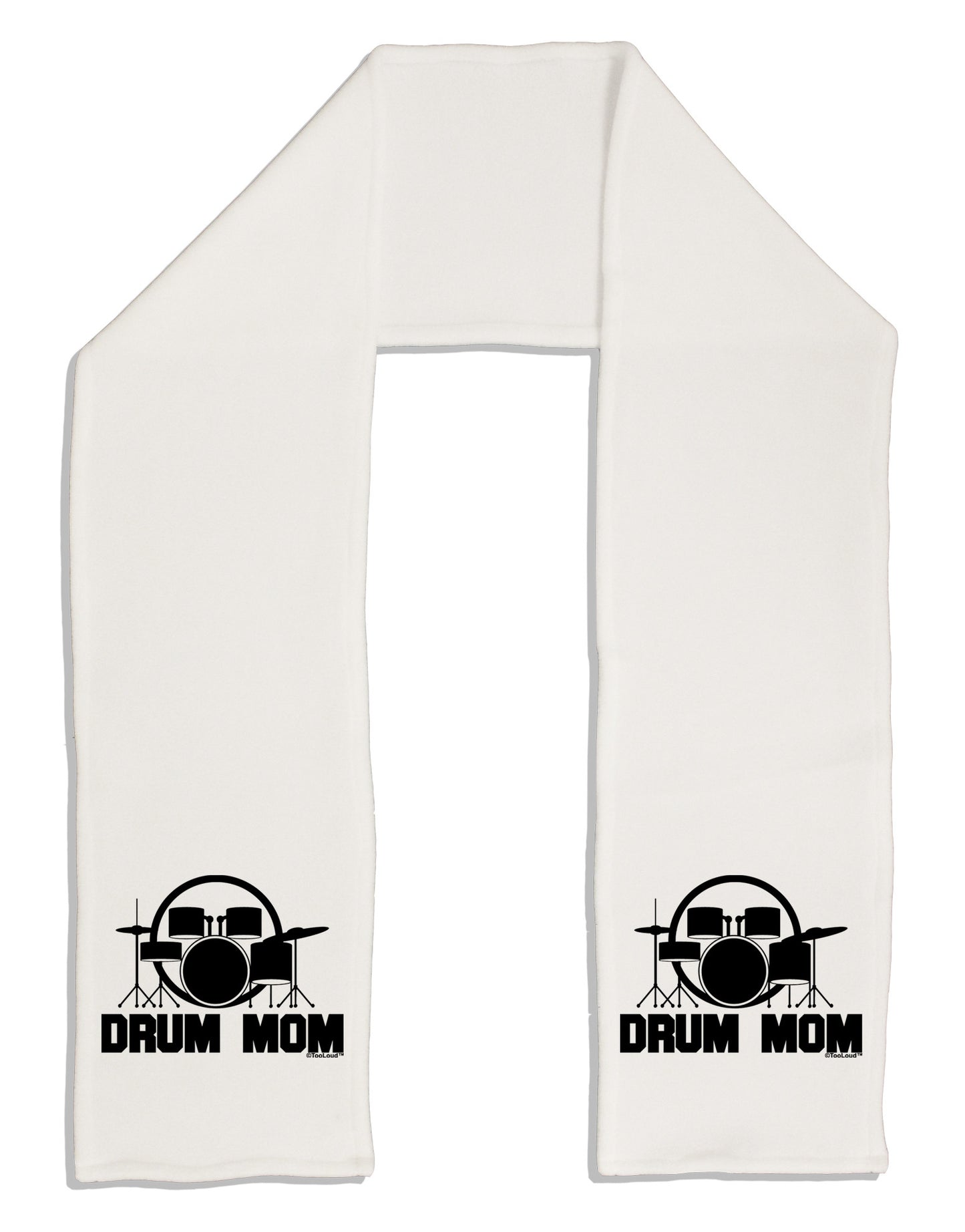 Drum Mom - Mother's Day Design Adult Fleece 64" Scarf-TooLoud-White-One-Size-Adult-Davson Sales