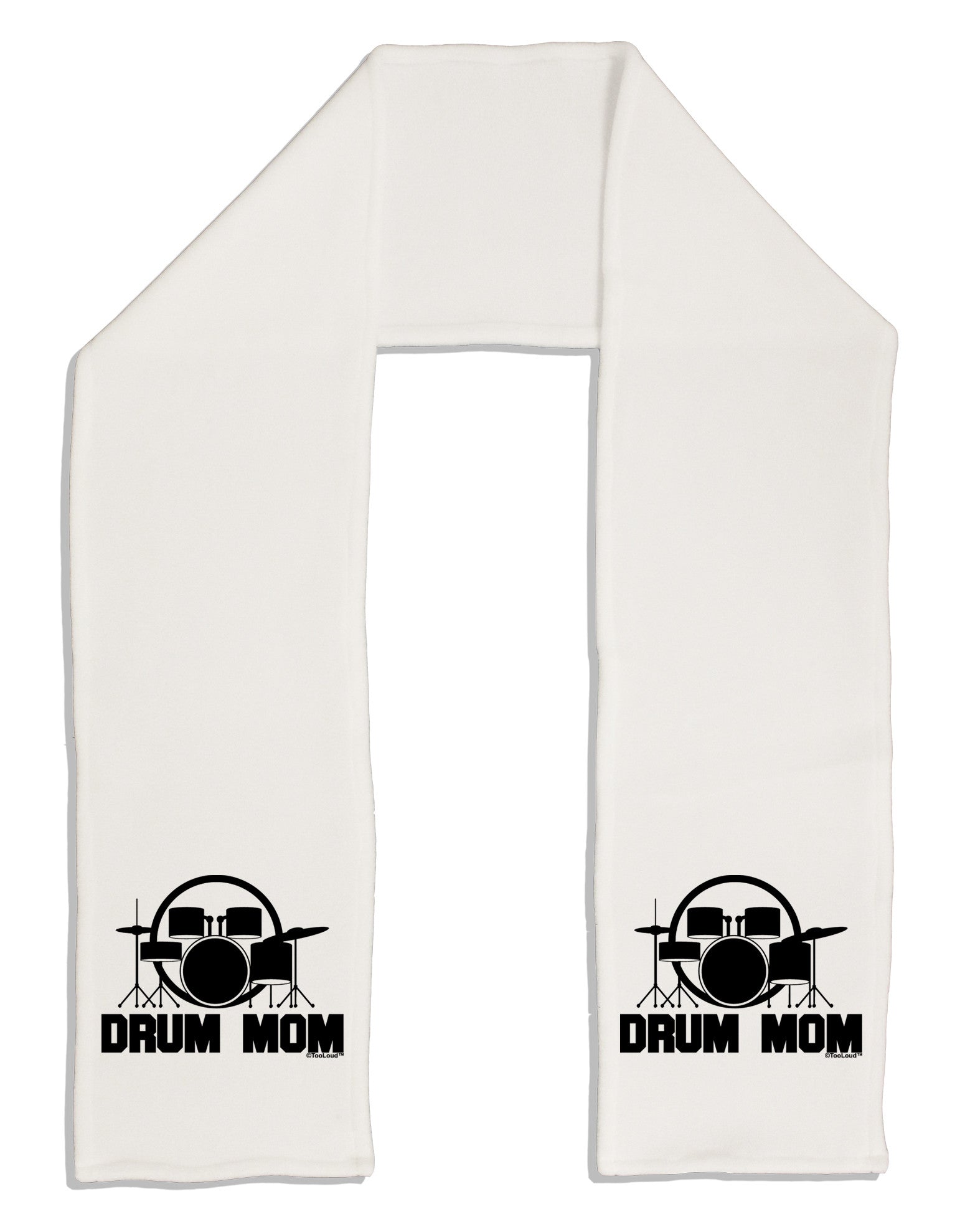 Drum Mom - Mother's Day Design Adult Fleece 64" Scarf-TooLoud-White-One-Size-Adult-Davson Sales
