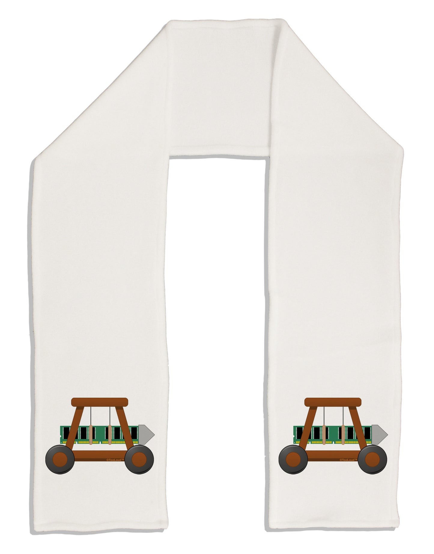 Battering RAM Adult Fleece 64" Scarf-TooLoud-White-One-Size-Adult-Davson Sales