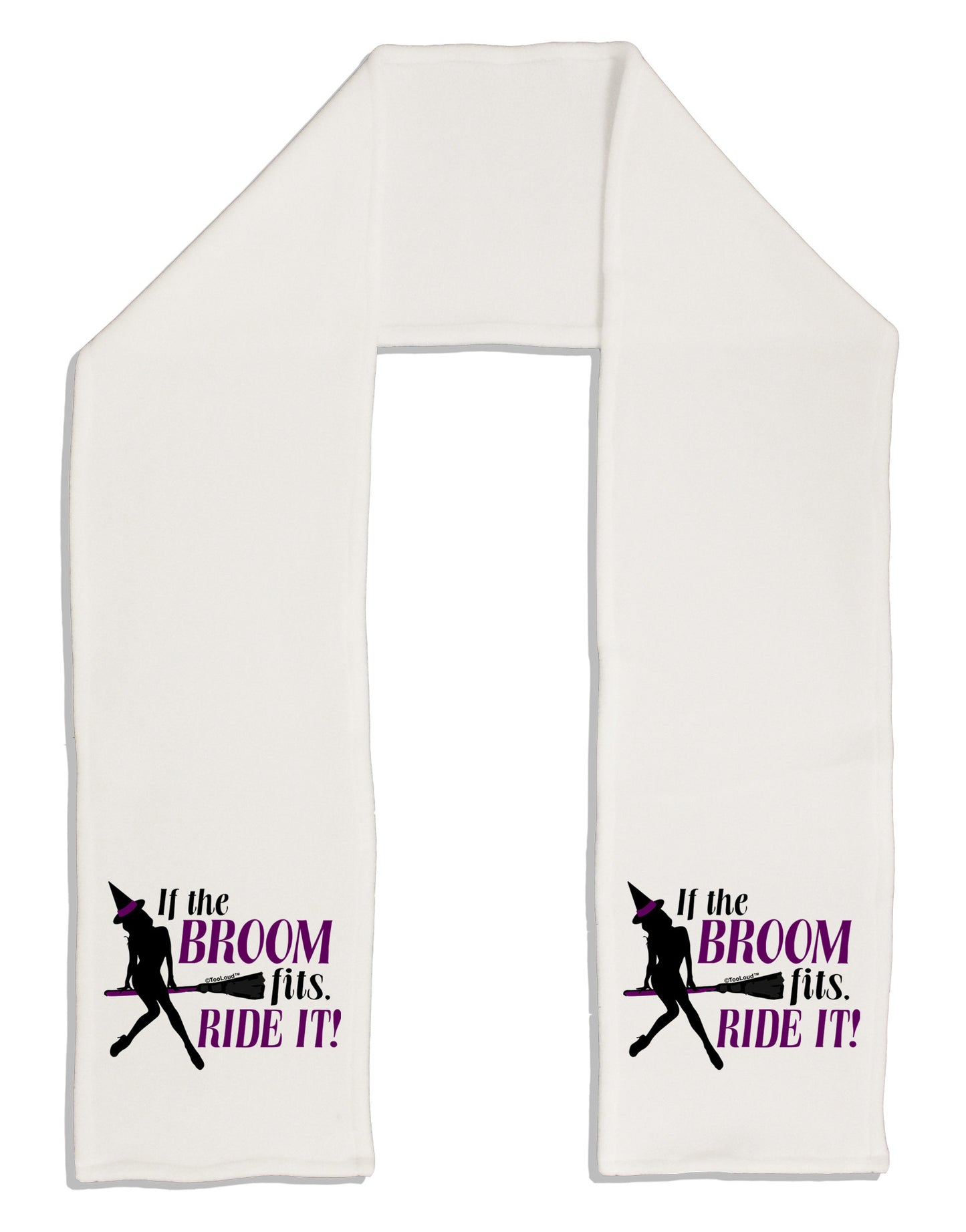 Ride It Purple Adult Fleece 64" Scarf-TooLoud-White-One-Size-Adult-Davson Sales