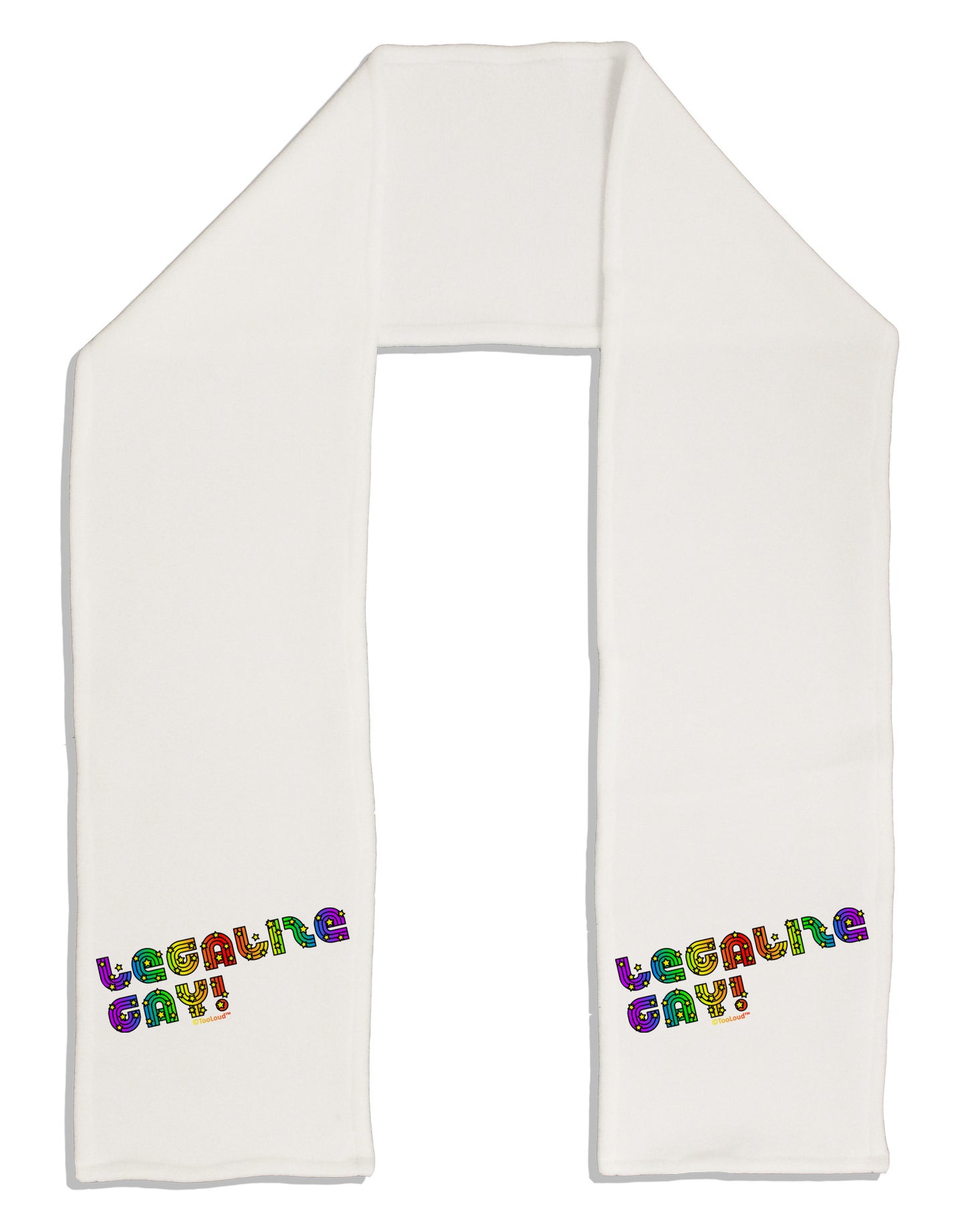 Legalize Gay - Rainbow Adult Fleece 64" Scarf-TooLoud-White-One-Size-Adult-Davson Sales