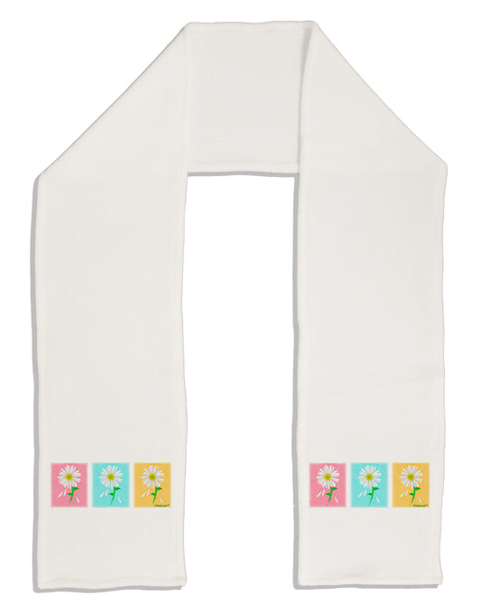 Pretty Daisies Watercolor Adult Fleece 64" Scarf-Scarves-TooLoud-White-One-Size-Adult-Davson Sales