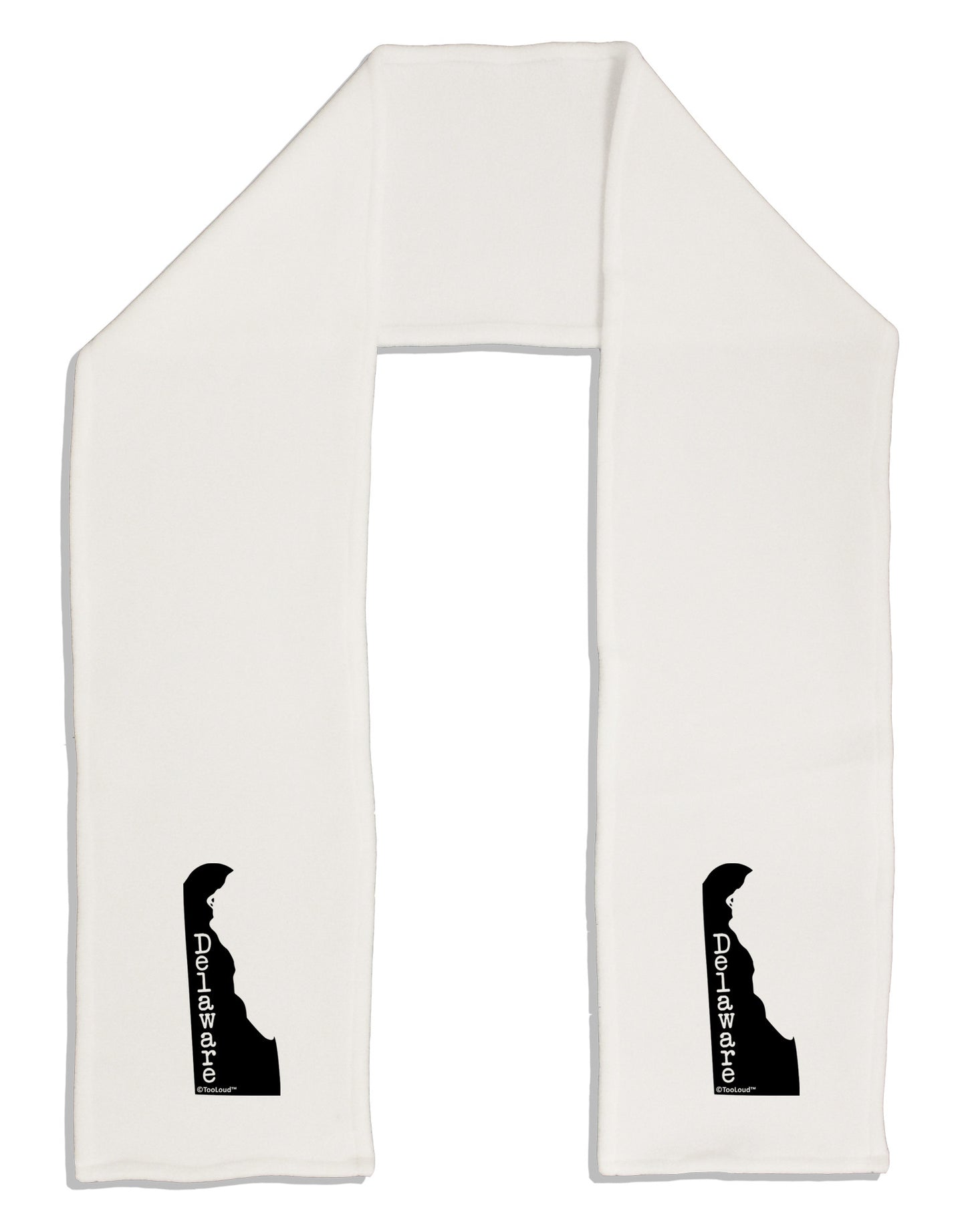 Delaware - United States Shape Adult Fleece 64" Scarf by TooLoud-TooLoud-White-One-Size-Adult-Davson Sales