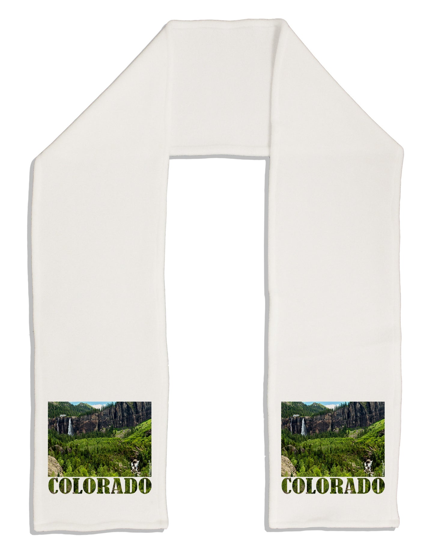 Beautiful Cliffs Colorado Adult Fleece 64" Scarf by-TooLoud-White-One-Size-Adult-Davson Sales