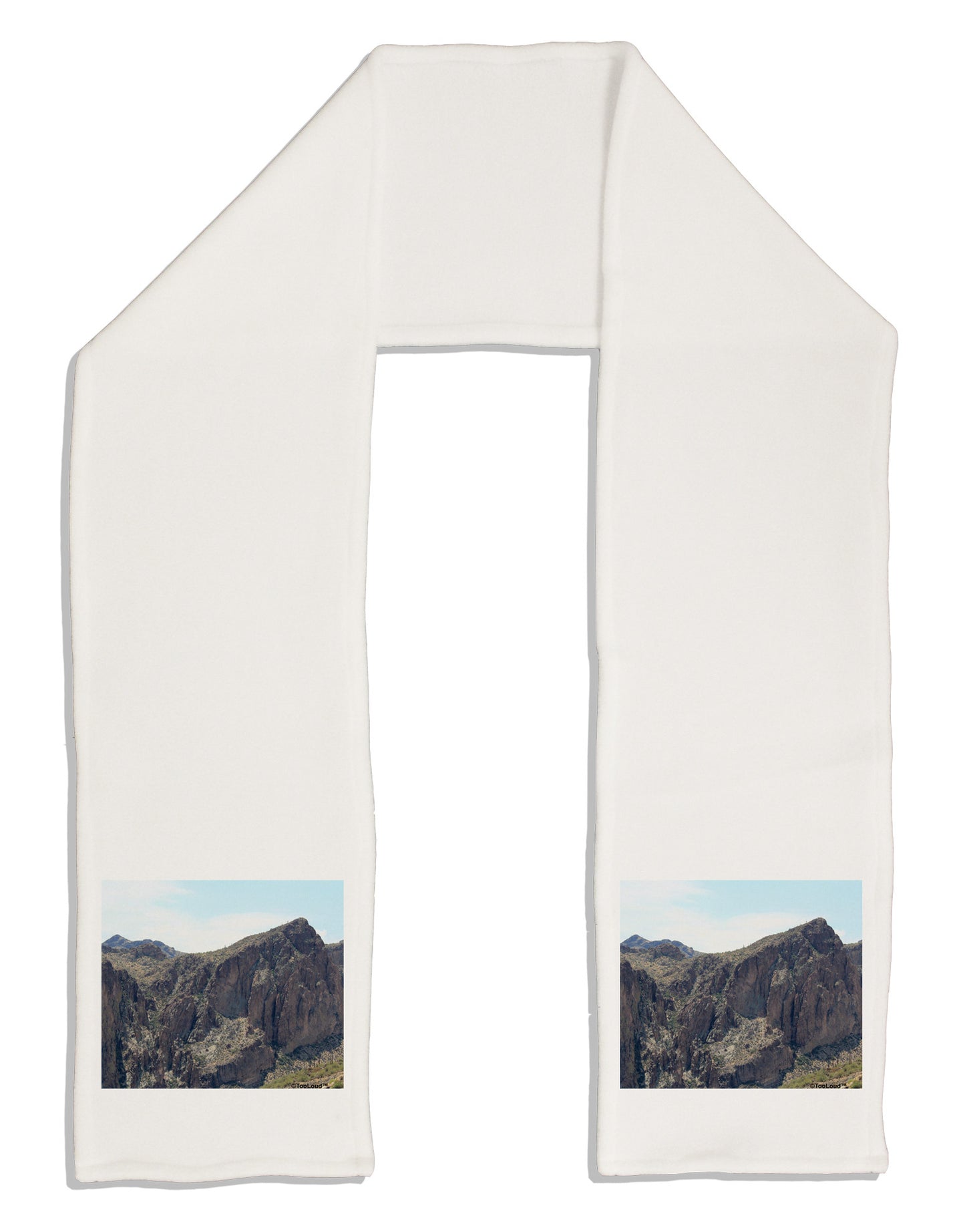 Arizona Saguaro Lake Mountains Adult Fleece 64" Scarf-TooLoud-White-One-Size-Adult-Davson Sales