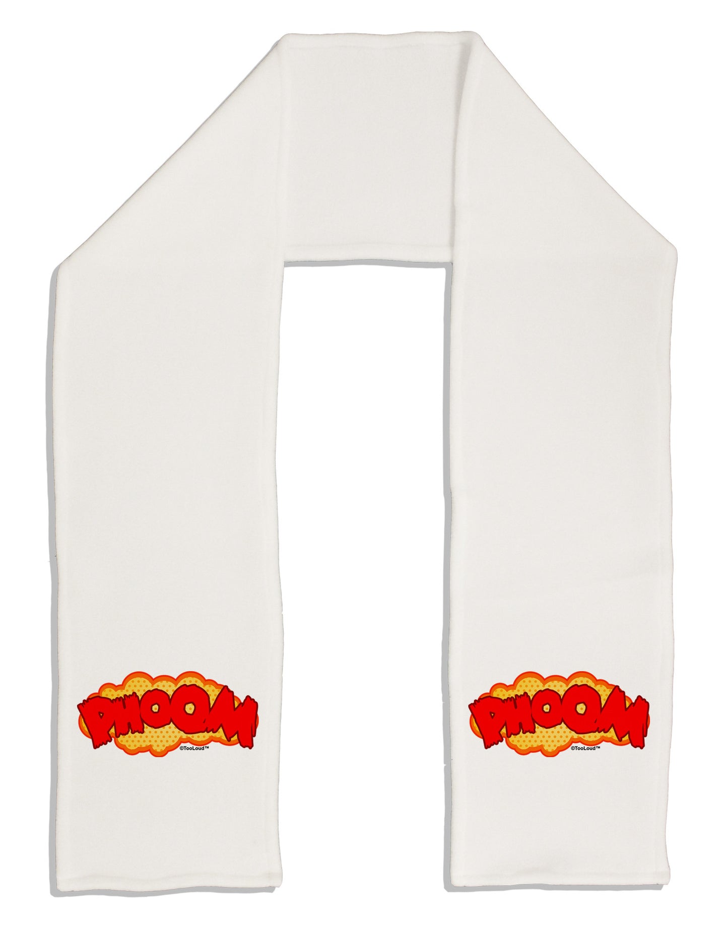 Onomatopoeia PHOOM Adult Fleece 64" Scarf-TooLoud-White-One-Size-Adult-Davson Sales