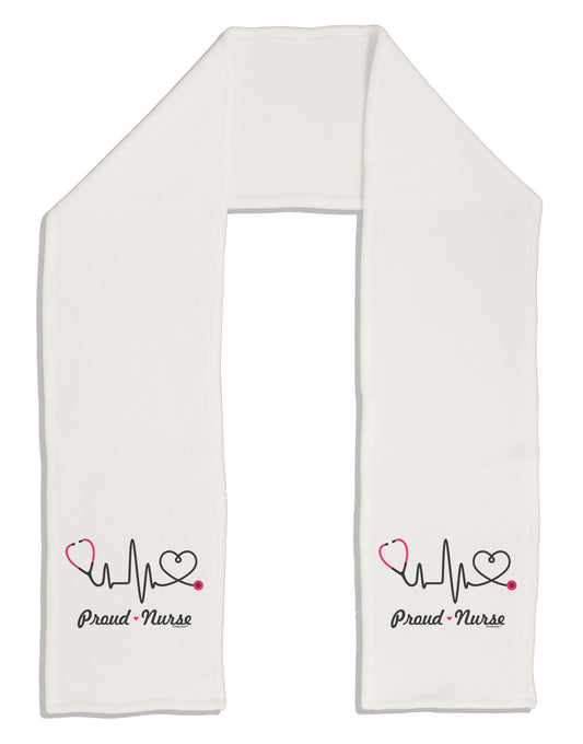 Stethoscope Heartbeat Text Adult Fleece 64" Scarf-TooLoud-White-One-Size-Adult-Davson Sales