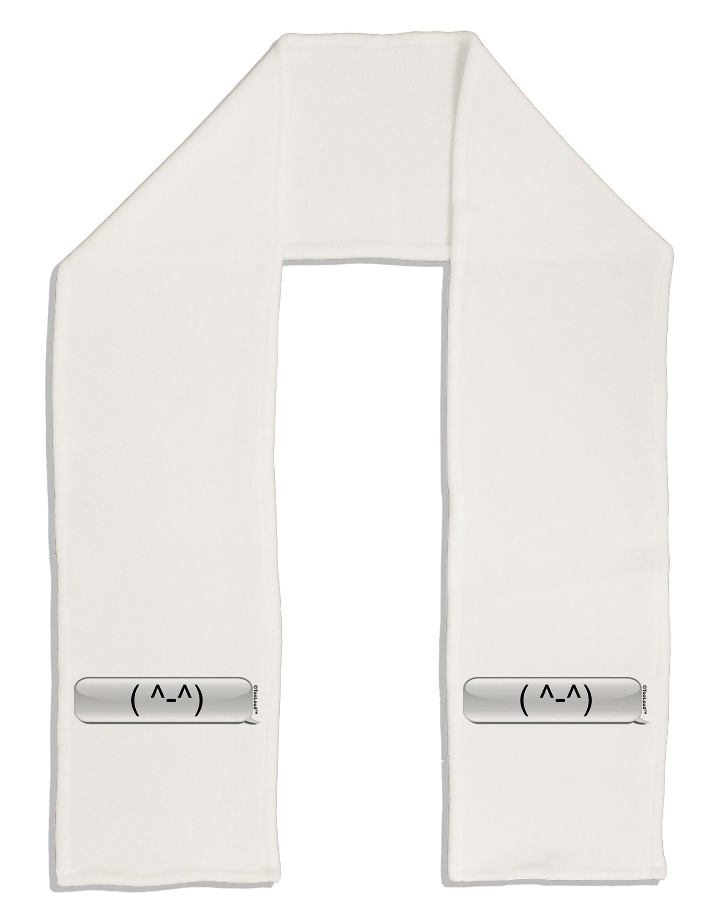 Happy FaceText Bubble Adult Fleece 64" Scarf-TooLoud-White-One-Size-Adult-Davson Sales