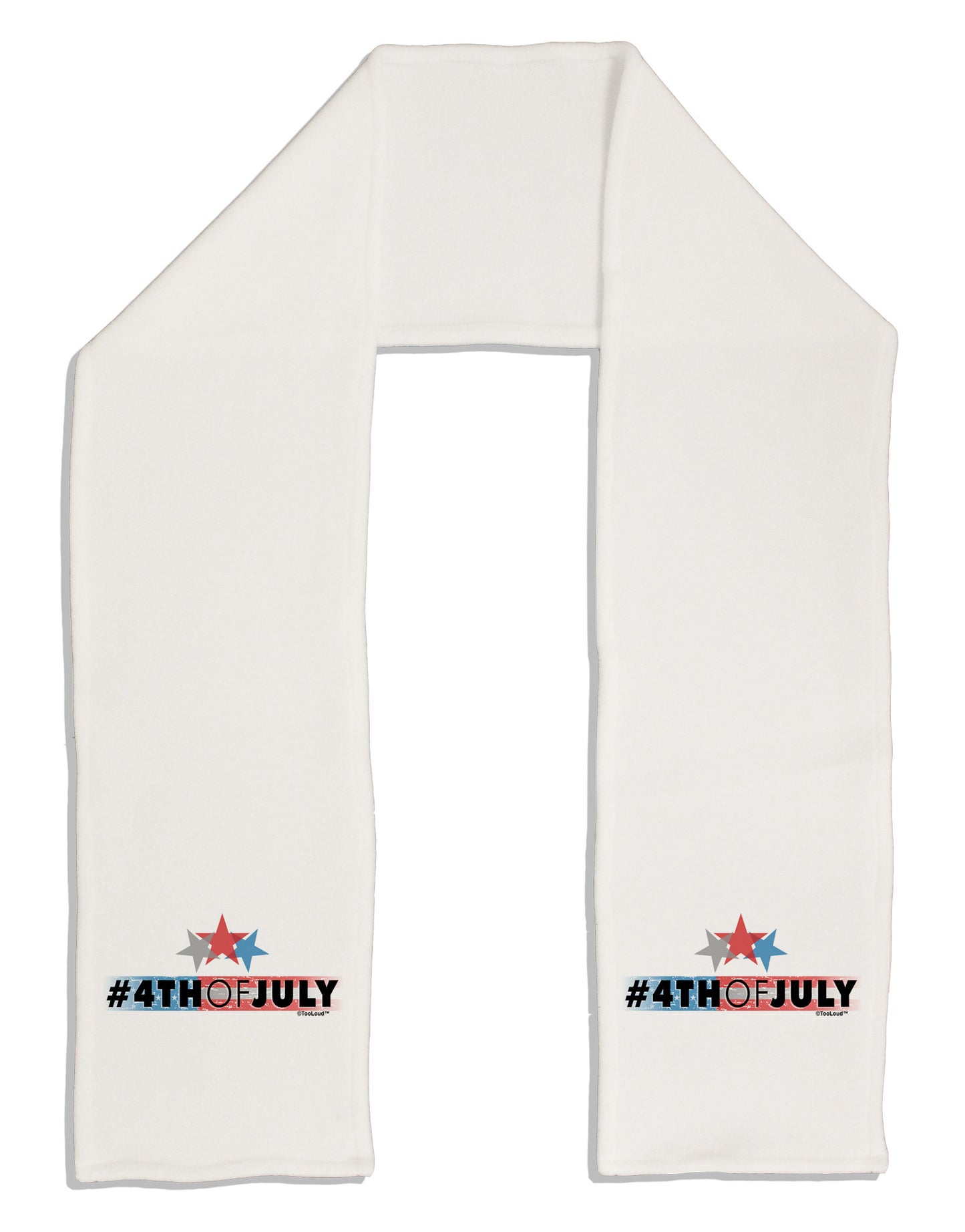 Hashtag 4th Of July Adult Fleece 64" Scarf-TooLoud-White-One-Size-Adult-Davson Sales