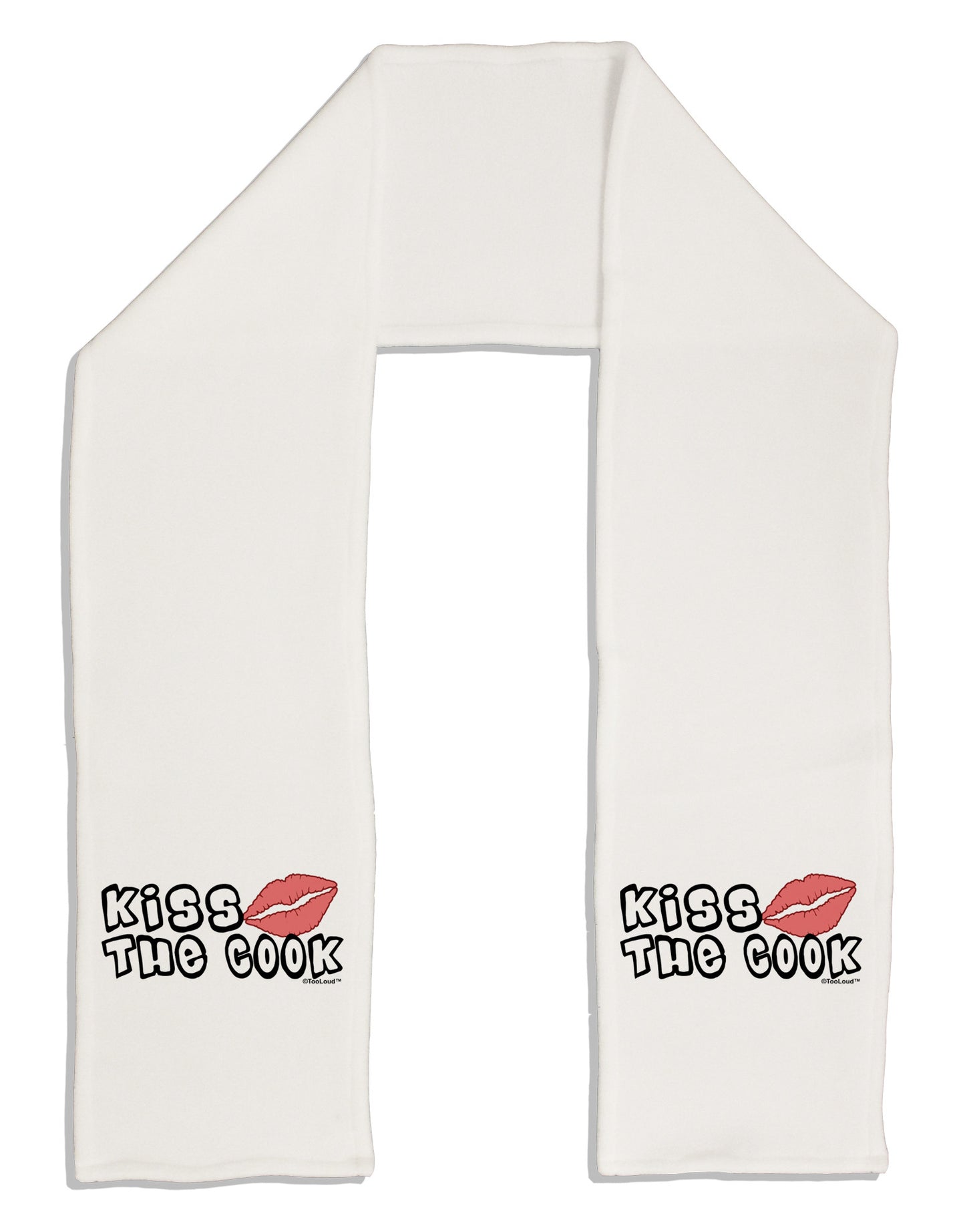 Kiss the Cook With Lips Adult Fleece 64" Scarf by TooLoud-TooLoud-White-One-Size-Adult-Davson Sales