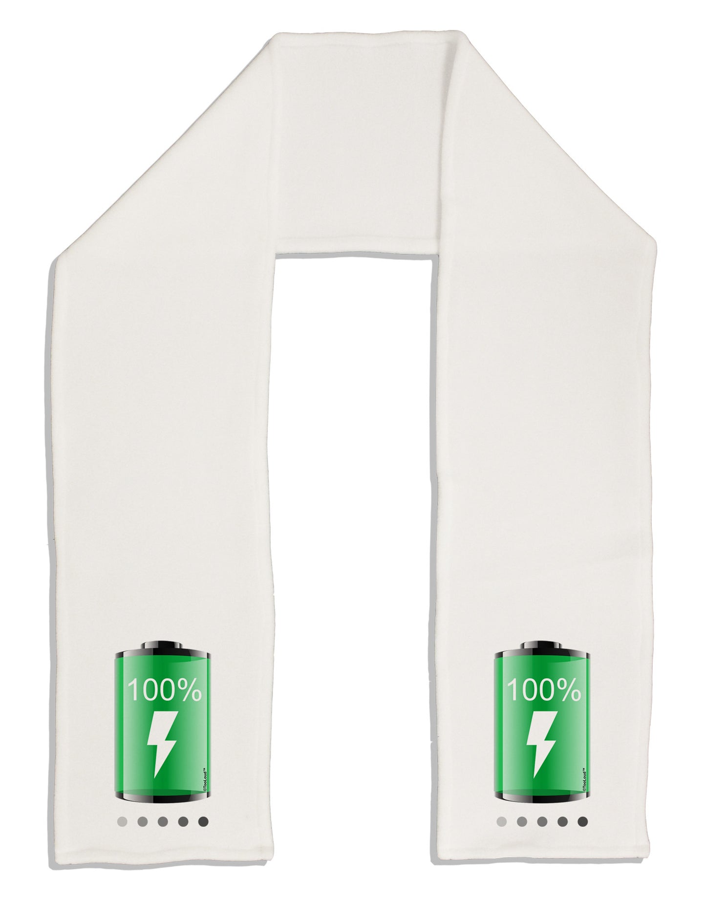 Full Energy 100 Percent Adult Fleece 64" Scarf-TooLoud-White-One-Size-Adult-Davson Sales