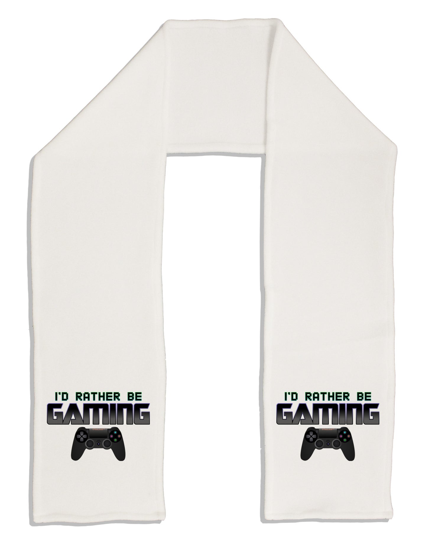 I'd Rather Be Gaming Adult Fleece 64" Scarf-TooLoud-White-One-Size-Adult-Davson Sales