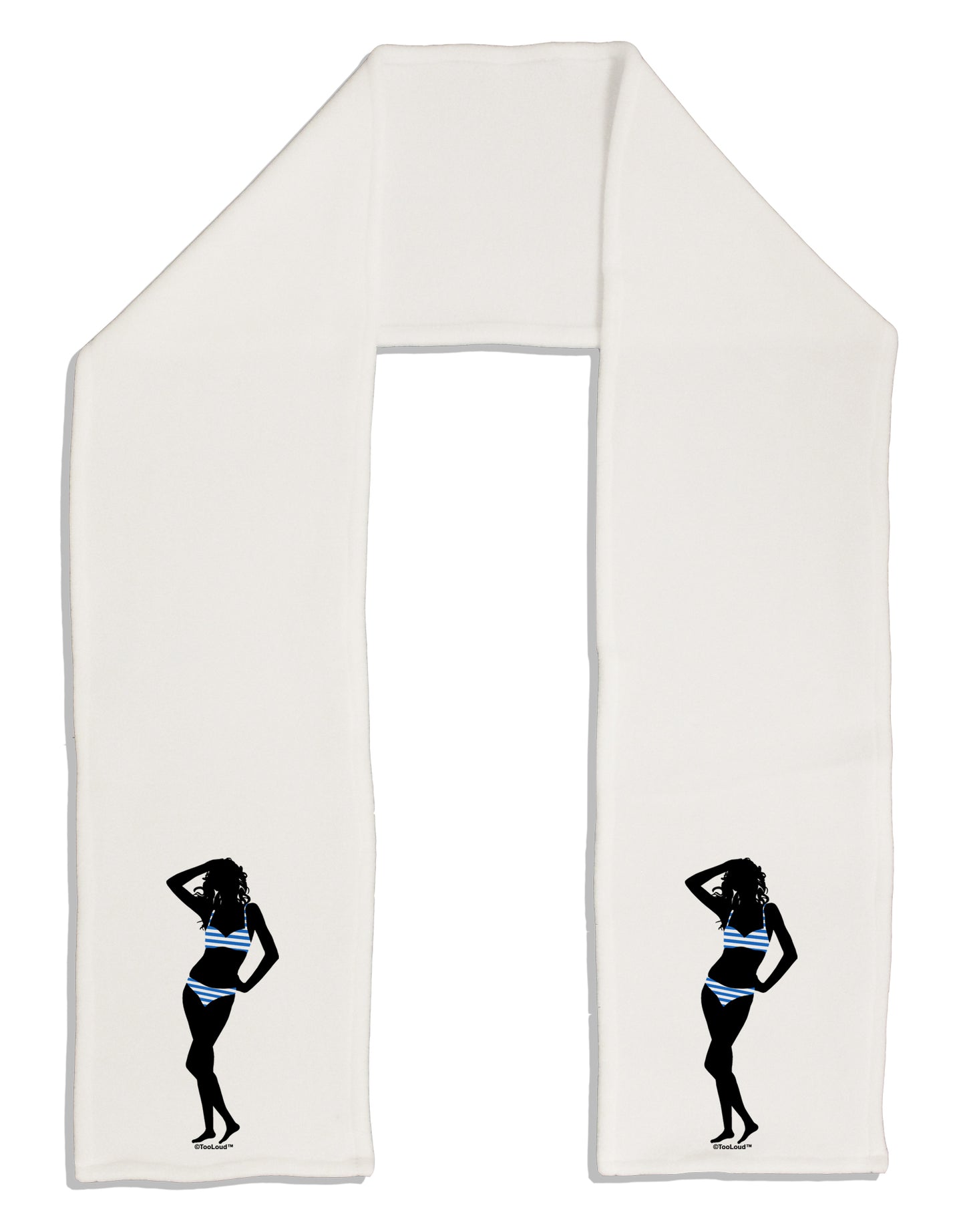Stripes Bikini Shadow Adult Fleece 64" Scarf by TooLoud-TooLoud-White-One-Size-Adult-Davson Sales