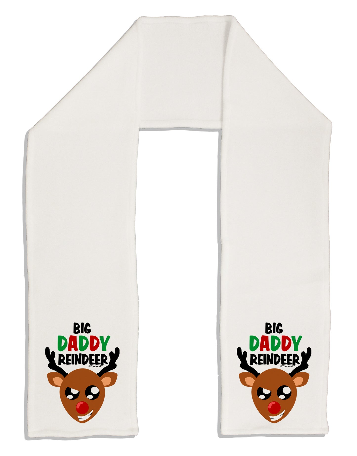Big Daddy Reindeer Matching Deer Adult Fleece 64" Scarf-TooLoud-White-One-Size-Adult-Davson Sales