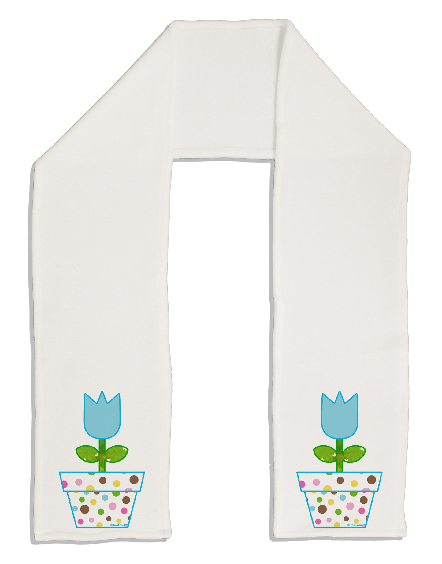 Easter Tulip Design - Blue Adult Fleece 64" Scarf by TooLoud-TooLoud-White-One-Size-Adult-Davson Sales