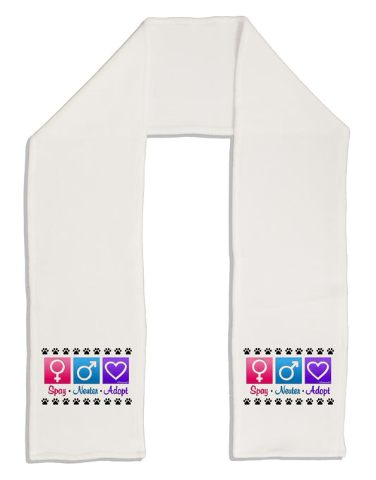 Spay Neuter Adopt Adult Fleece 64" Scarf-TooLoud-White-One-Size-Adult-Davson Sales