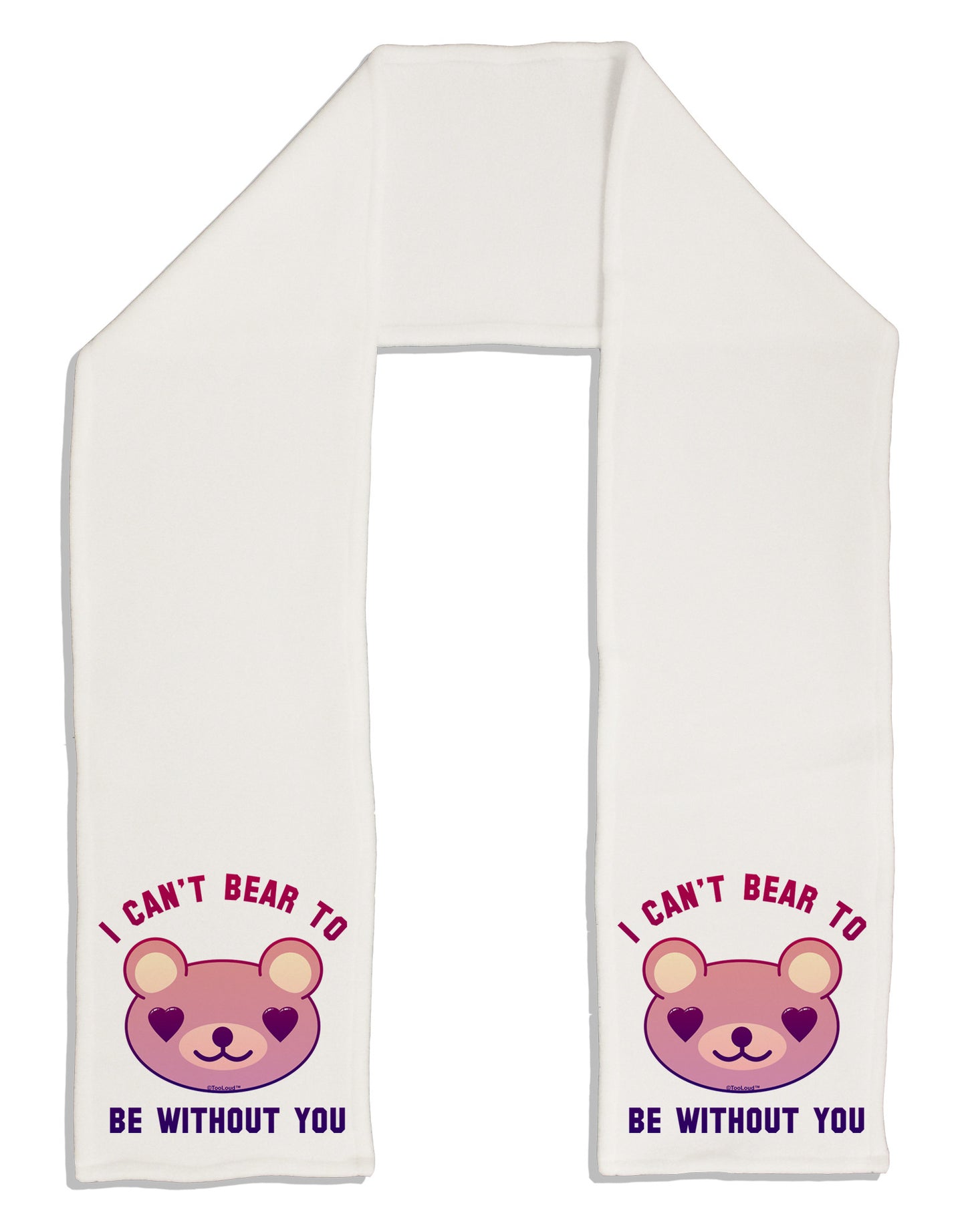 I Can't Bear to be Without You Adult Fleece 64" Scarf by-TooLoud-White-One-Size-Adult-Davson Sales