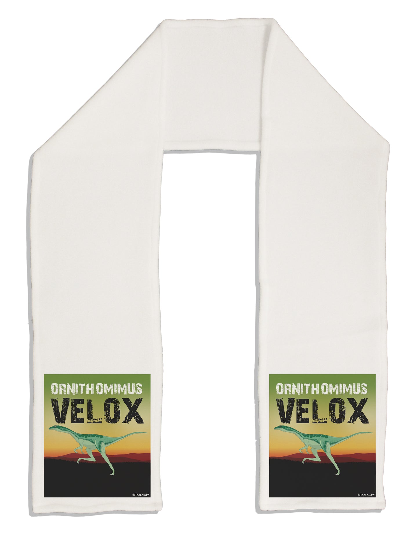 Ornithomimus Velox - With Name Adult Fleece 64" Scarf by TooLoud-TooLoud-White-One-Size-Adult-Davson Sales