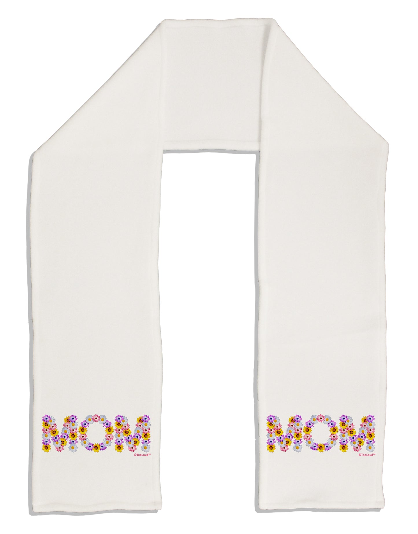 Mom Flowers Design Adult Fleece 64" Scarf by TooLoud-TooLoud-White-One-Size-Adult-Davson Sales