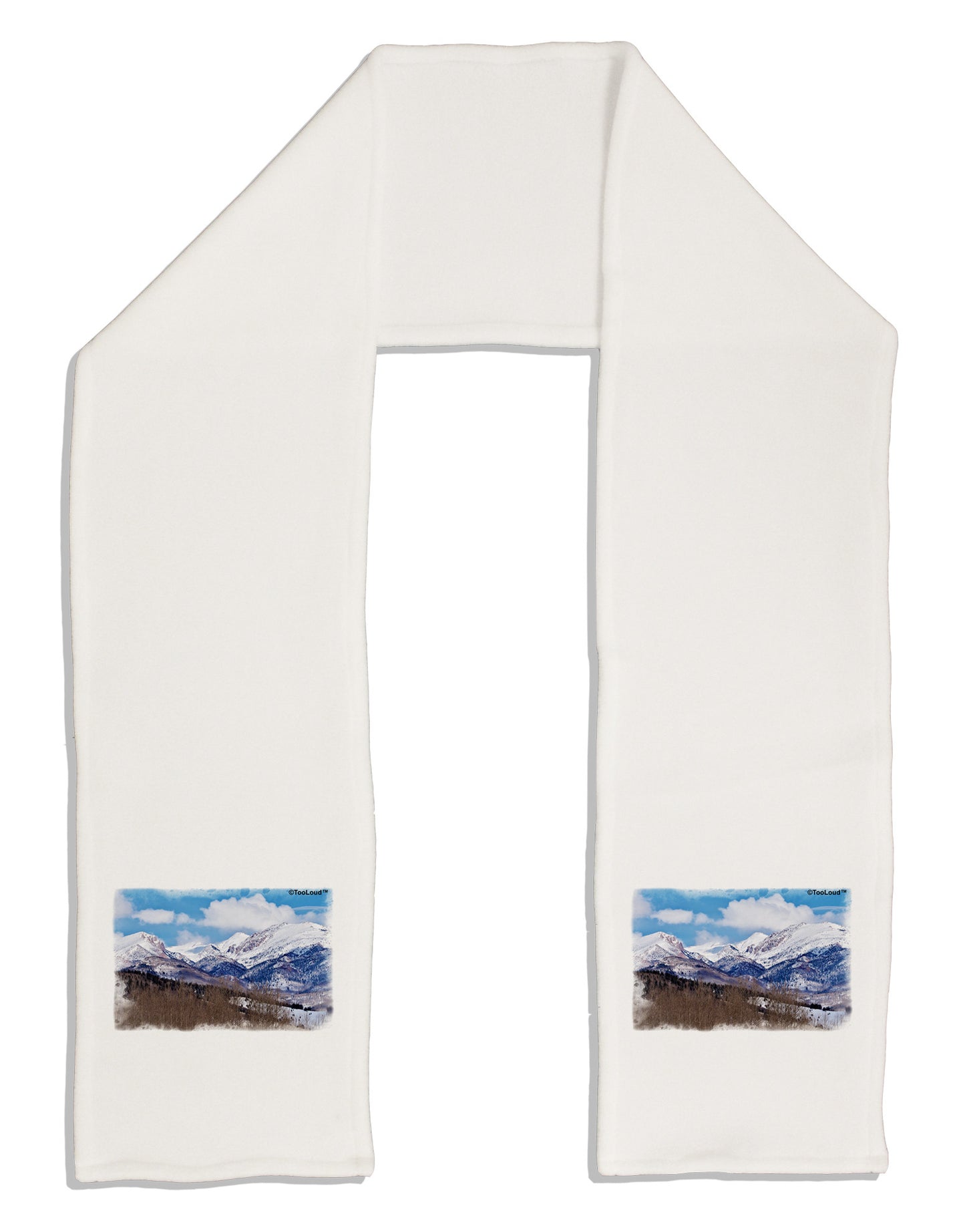 Pikes Peak Adult Fleece 64" Scarf-TooLoud-White-One-Size-Adult-Davson Sales