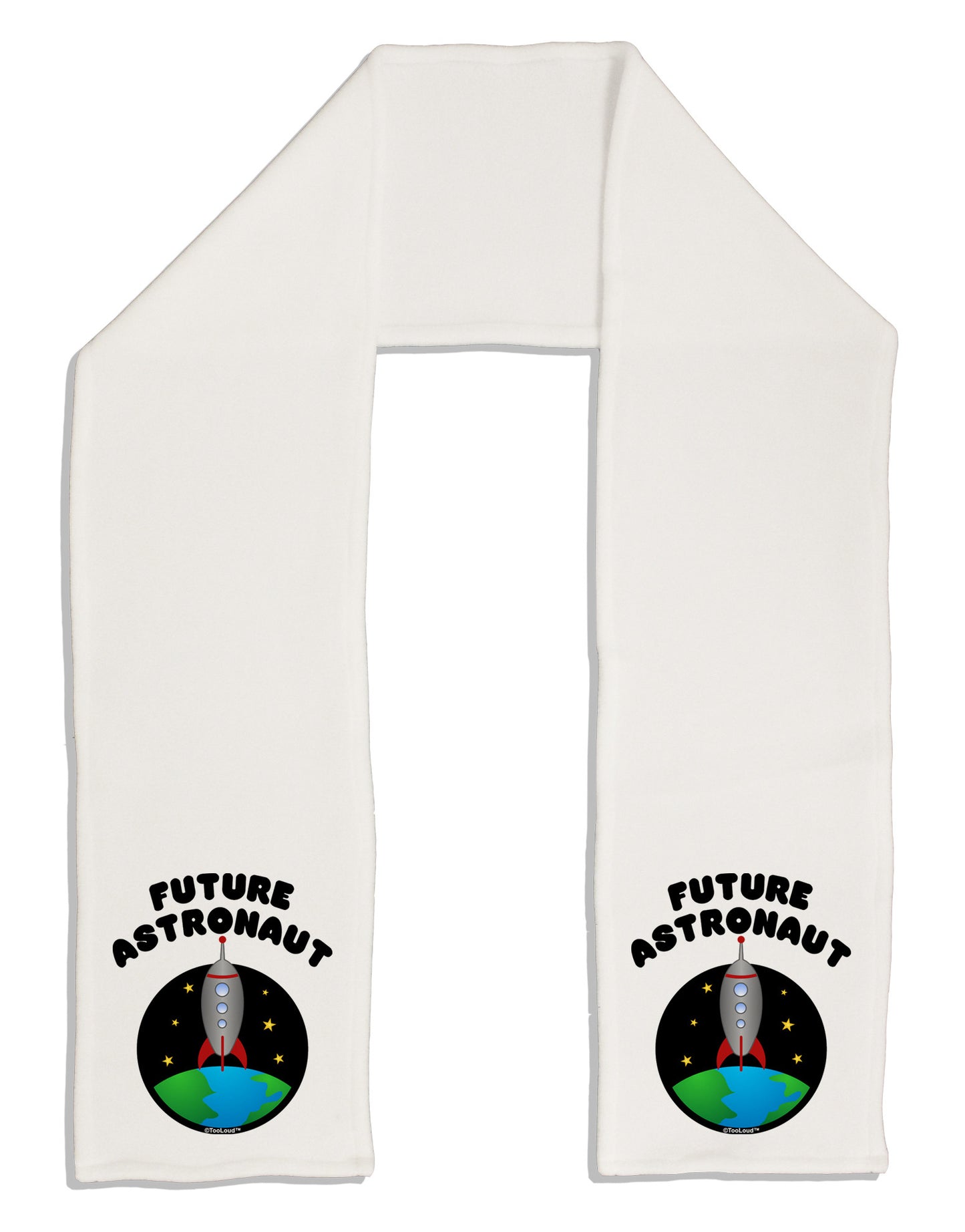 Future Astronaut Color Adult Fleece 64" Scarf-TooLoud-White-One-Size-Adult-Davson Sales