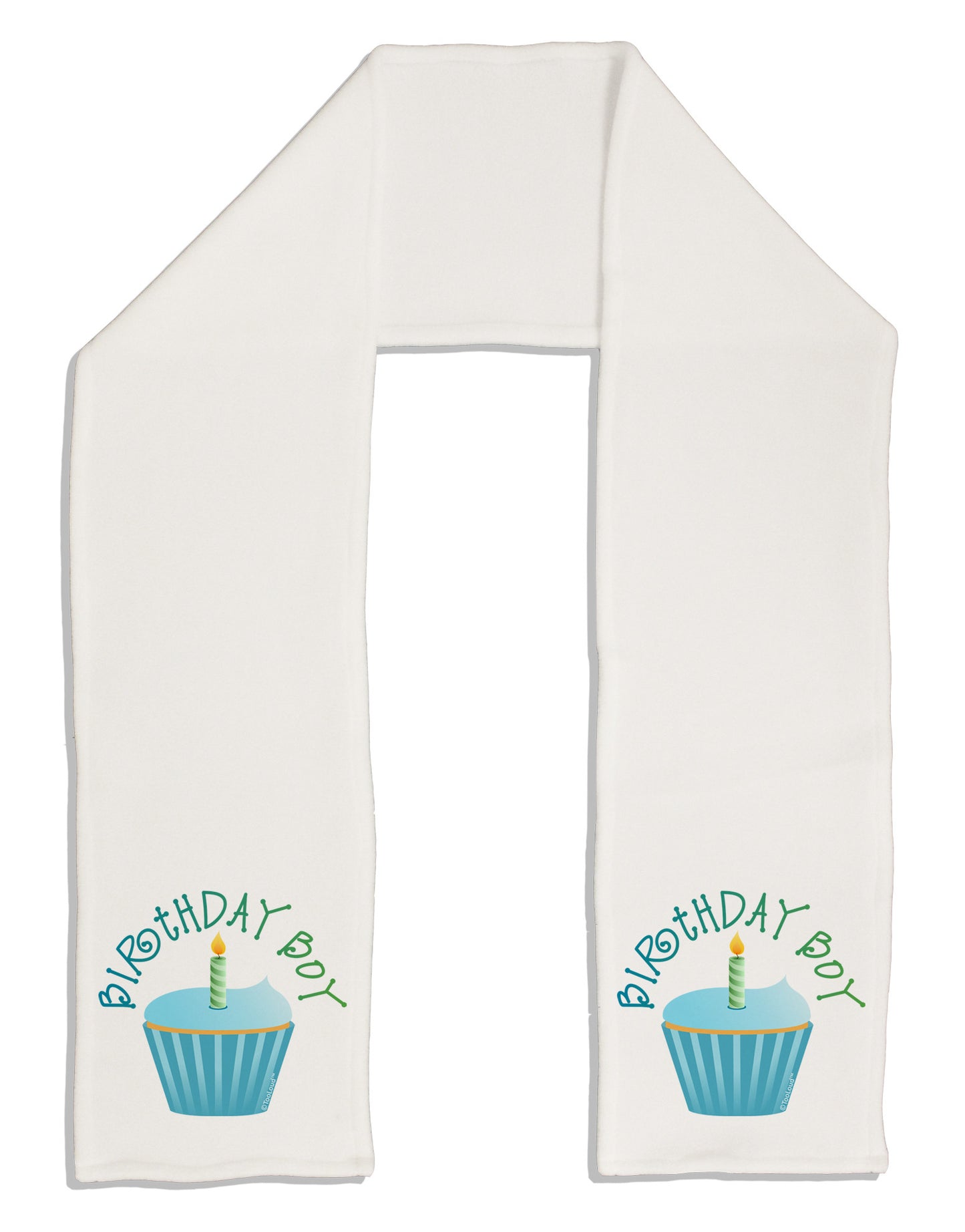Birthday Boy - Candle Cupcake Adult Fleece 64" Scarf by TooLoud-TooLoud-White-One-Size-Adult-Davson Sales