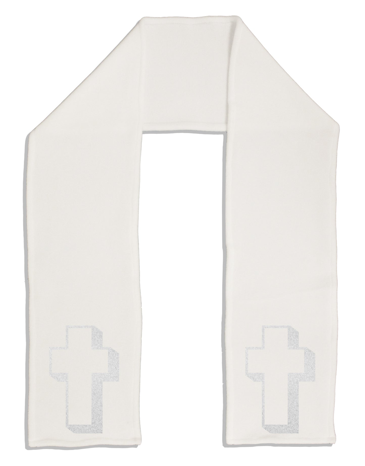 Simple Cross Design Glitter - White Adult Fleece 64" Scarf by TooLoud-TooLoud-White-One-Size-Adult-Davson Sales
