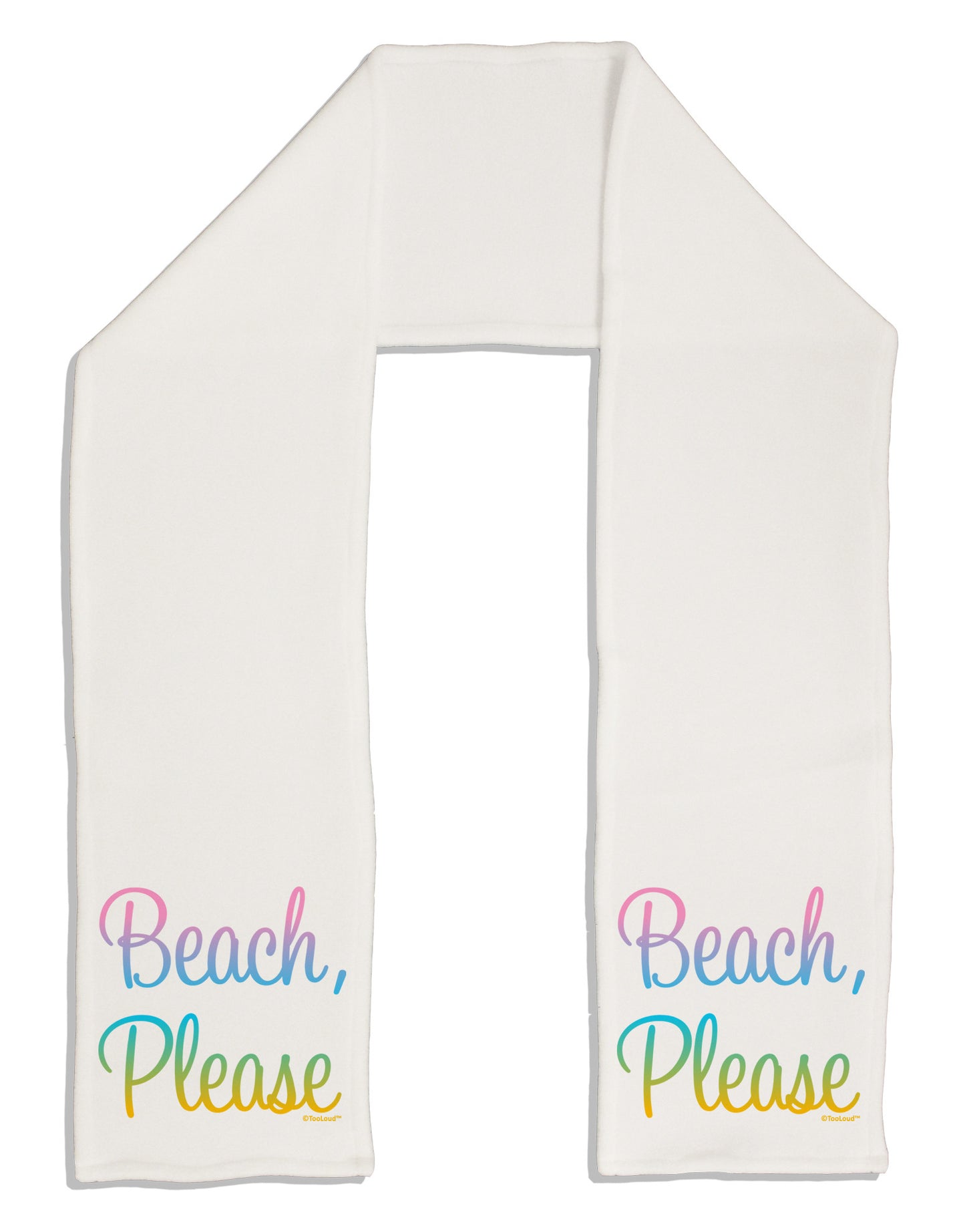 Beach Please - Summer Colors Adult Fleece 64" Scarf-TooLoud-White-One-Size-Adult-Davson Sales