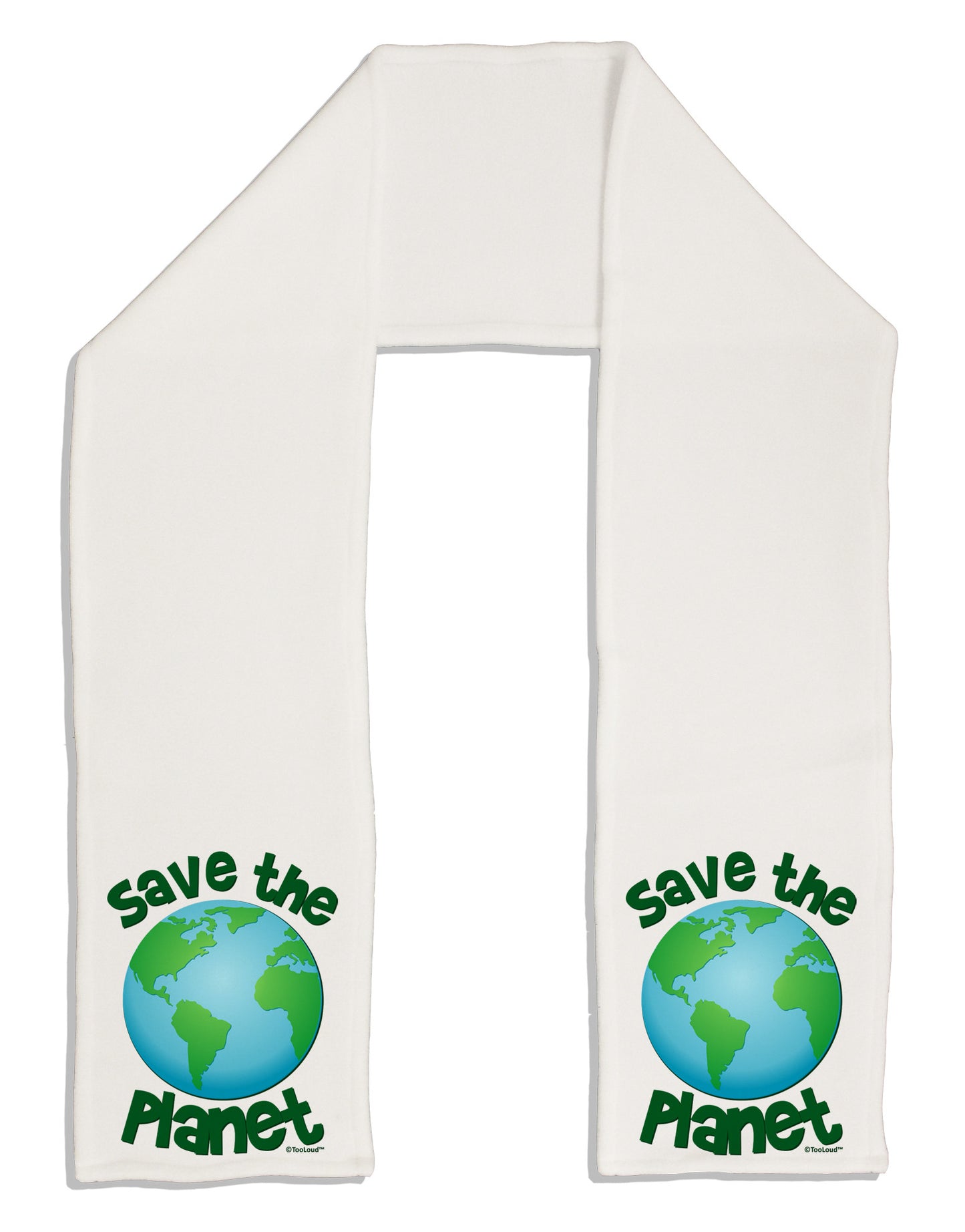 Save the Planet - Earth Adult Fleece 64" Scarf-TooLoud-White-One-Size-Adult-Davson Sales