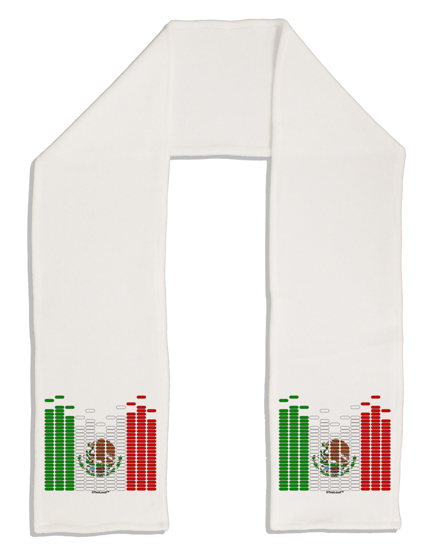 Mexican Flag Levels - Cinco De Mayo Adult Fleece 64" Scarf-TooLoud-White-One-Size-Adult-Davson Sales