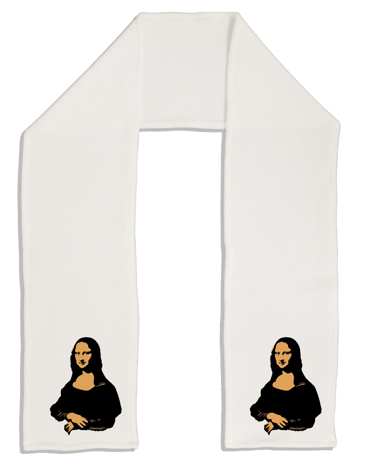 Mona Cutout Adult Fleece 64" Scarf-TooLoud-White-One-Size-Adult-Davson Sales