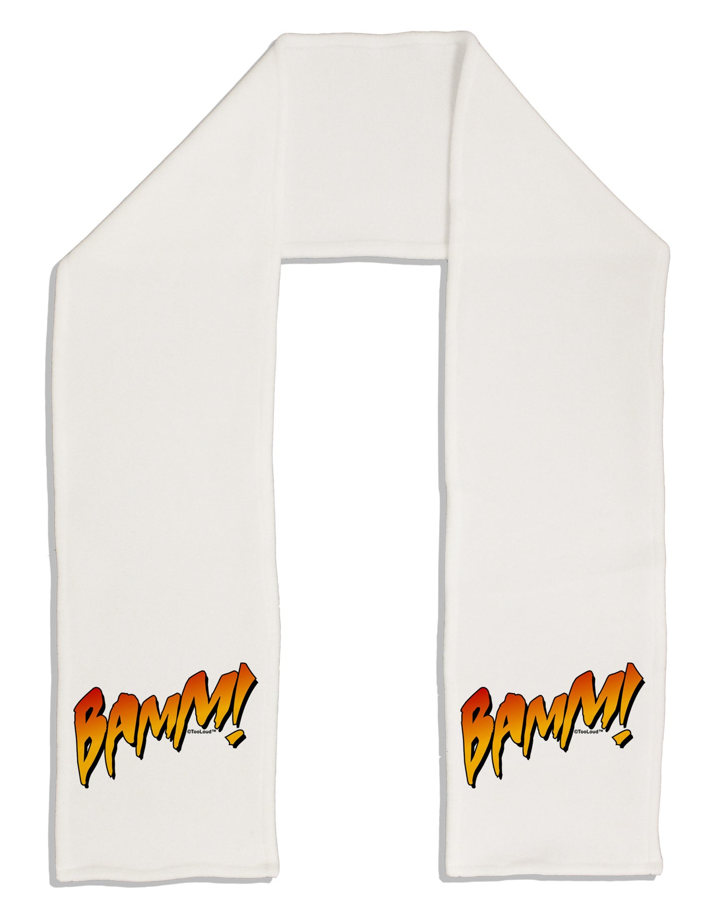 Onomatopoeia BAMM Adult Fleece 64" Scarf-TooLoud-White-One-Size-Adult-Davson Sales