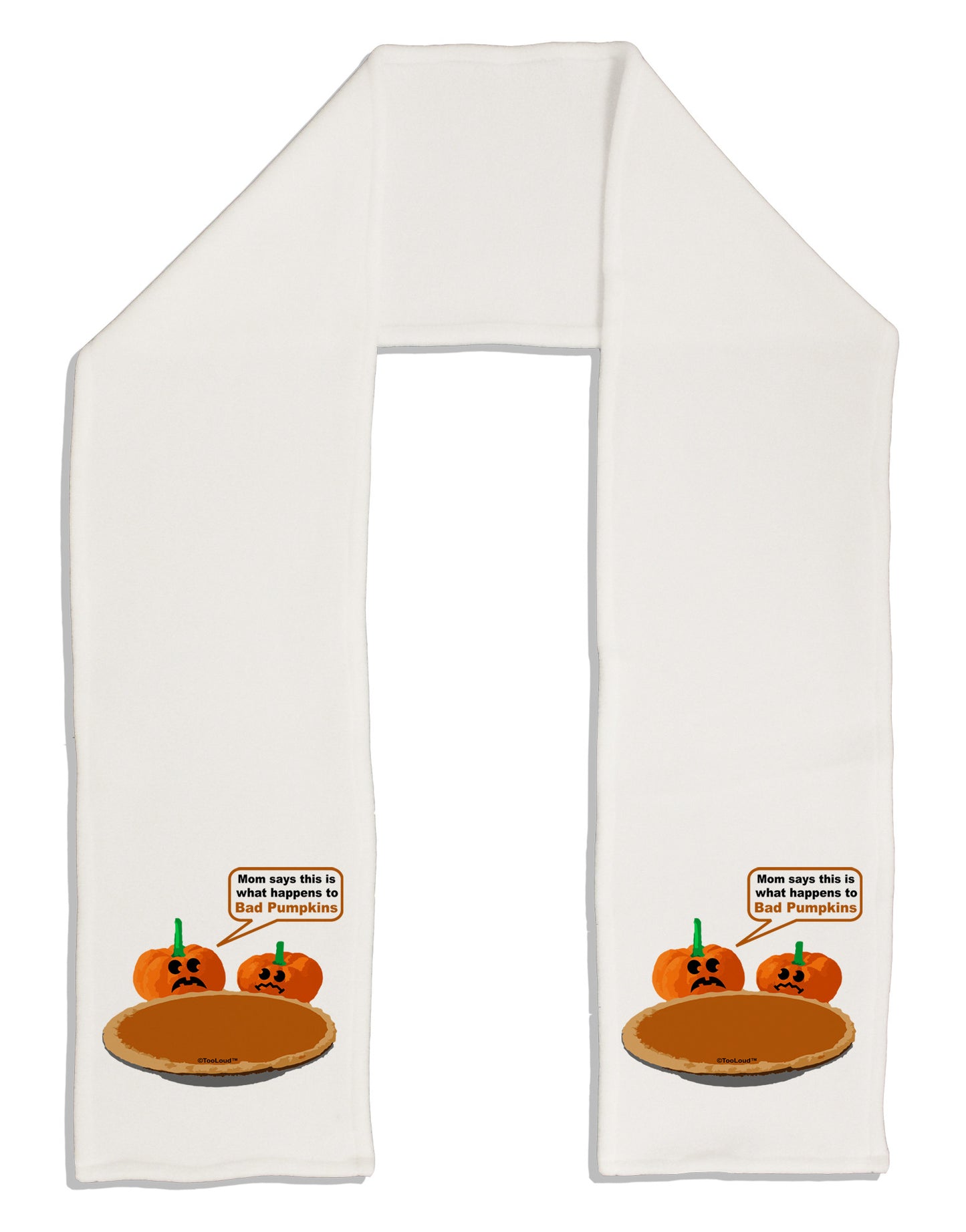 Bad Pumpkins Adult Fleece 64" Scarf-TooLoud-White-One-Size-Adult-Davson Sales