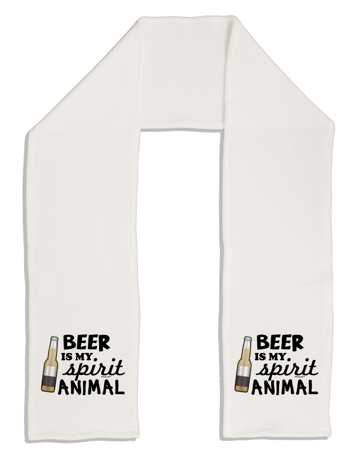 Beer Is My Spirit Animal Adult Fleece 64" Scarf-TooLoud-White-One-Size-Adult-Davson Sales
