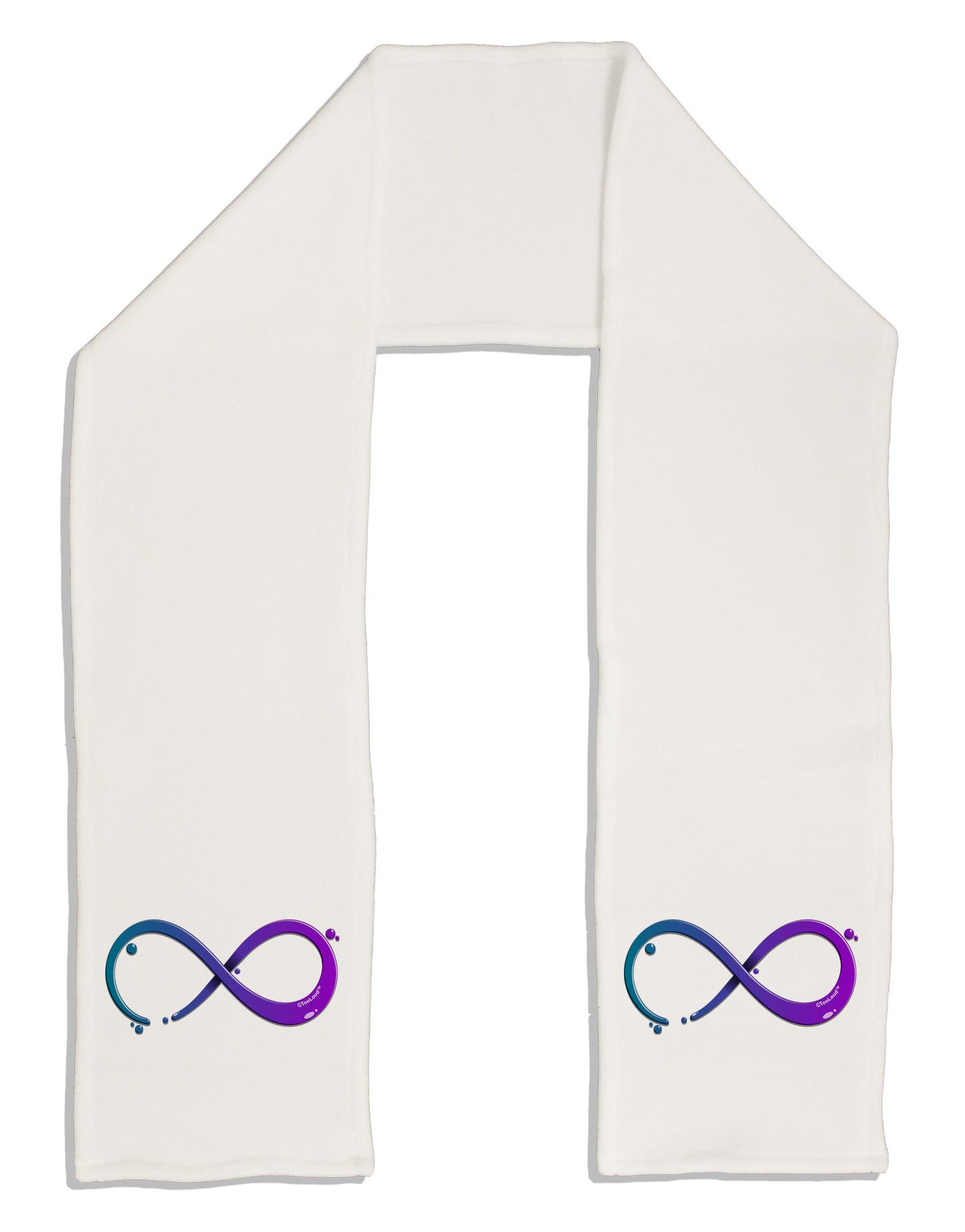Painted Infinity Adult Fleece 64" Scarf-TooLoud-White-One-Size-Adult-Davson Sales