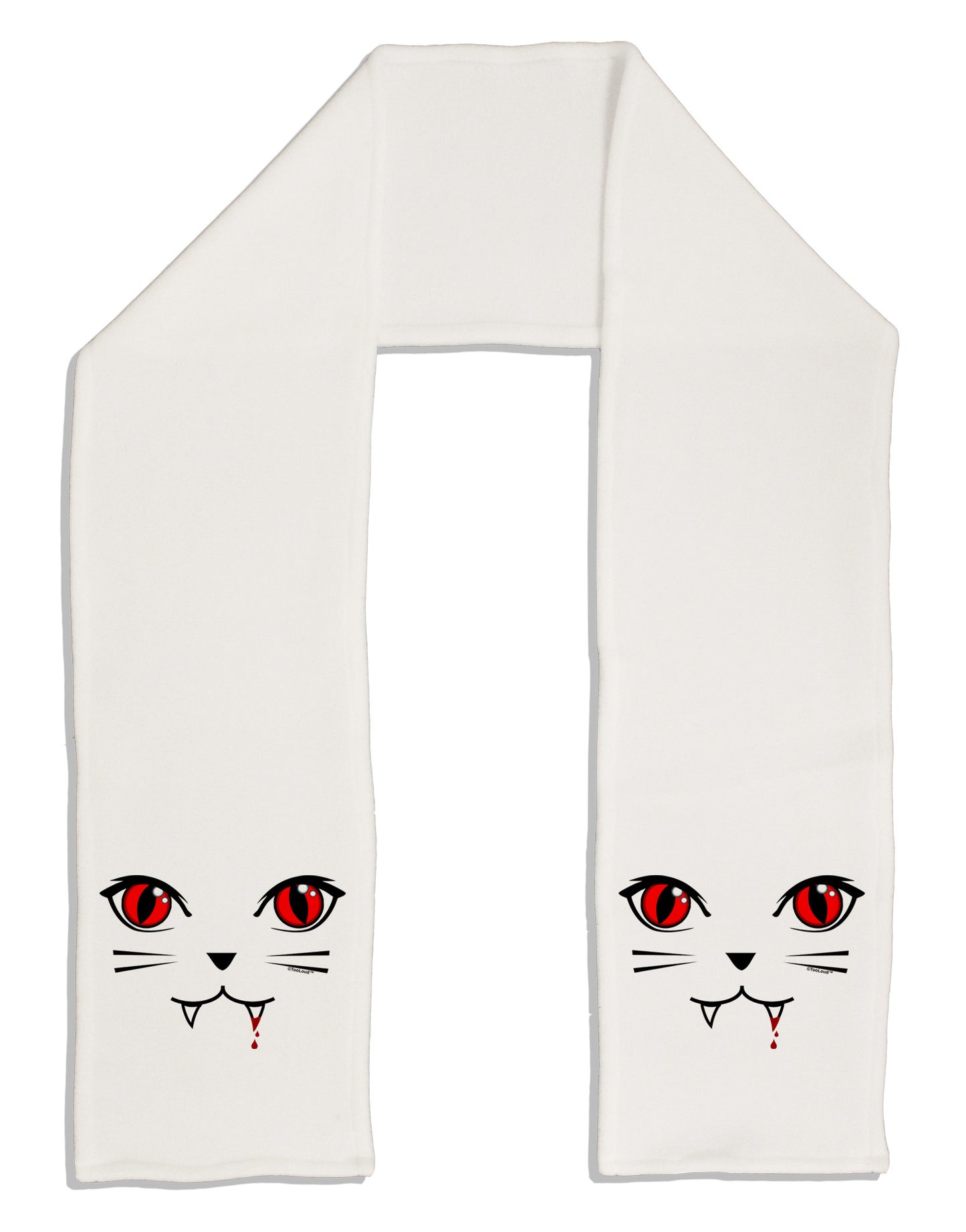 TooLoud Vamp Kitty Adult Fleece 64" Scarf-TooLoud-White-One-Size-Adult-Davson Sales