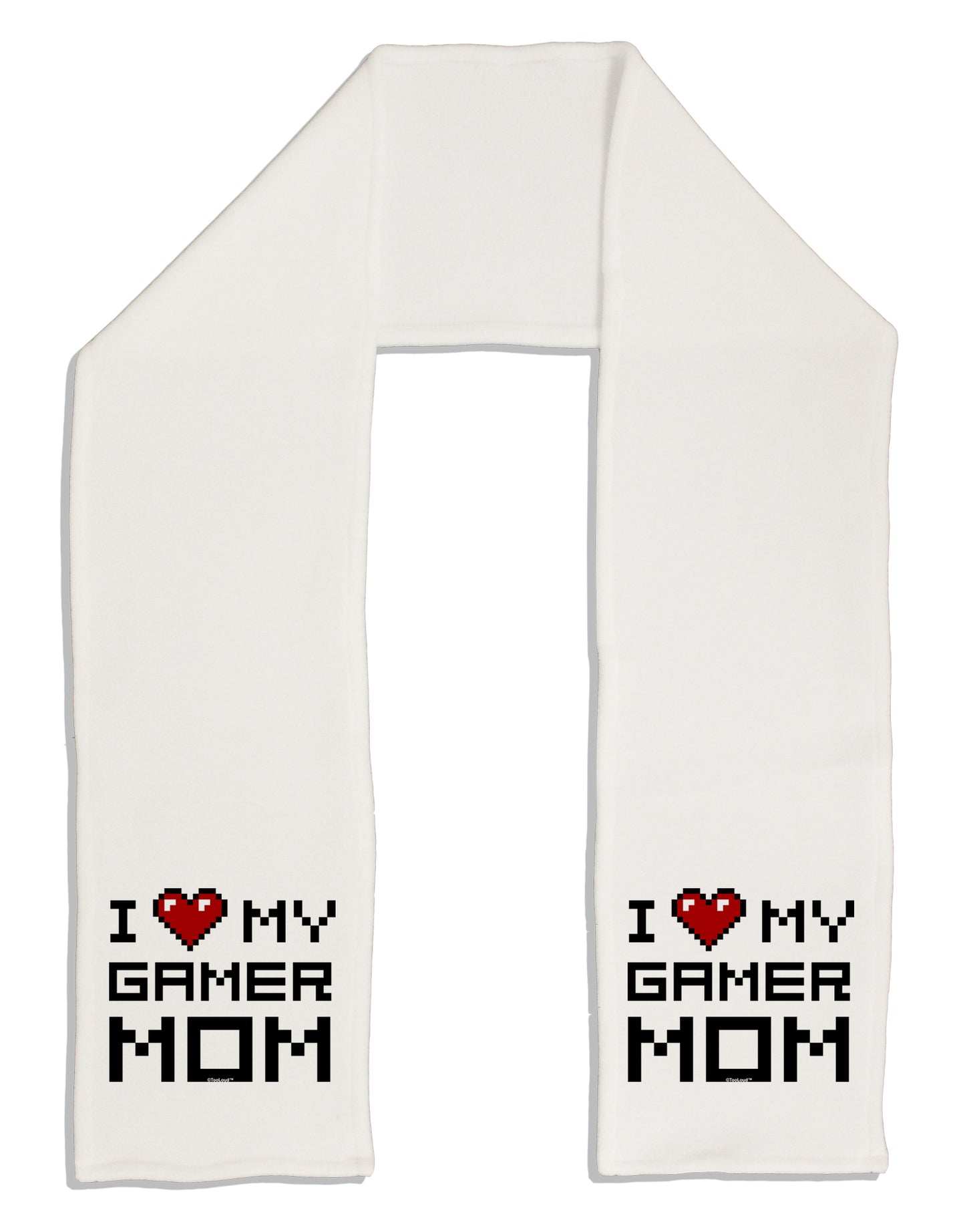 I Heart My Gamer Mom Adult Fleece 64" Scarf by TooLoud-TooLoud-White-One-Size-Adult-Davson Sales