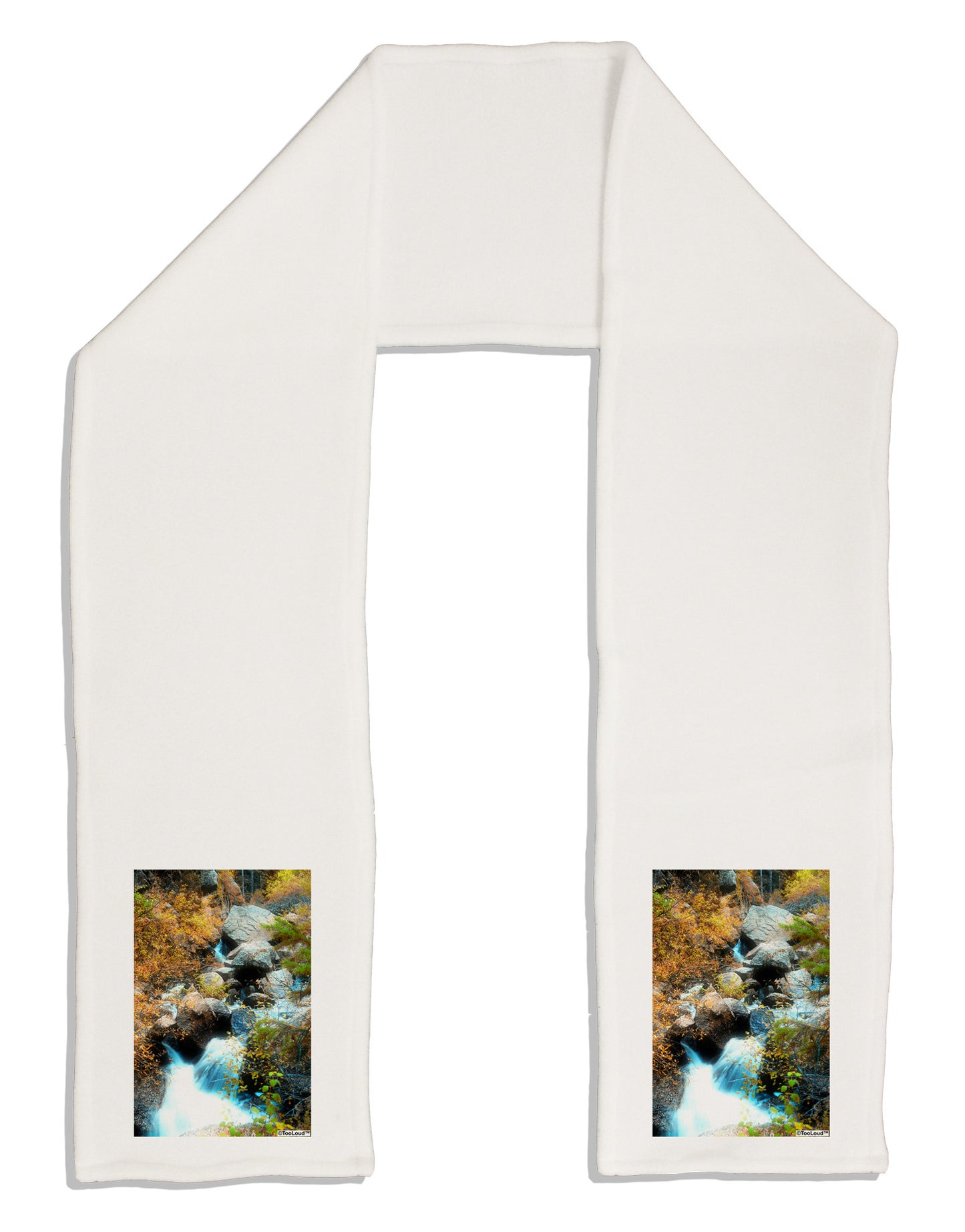 Rockies Waterfall Adult Fleece 64" Scarf-TooLoud-White-One-Size-Adult-Davson Sales