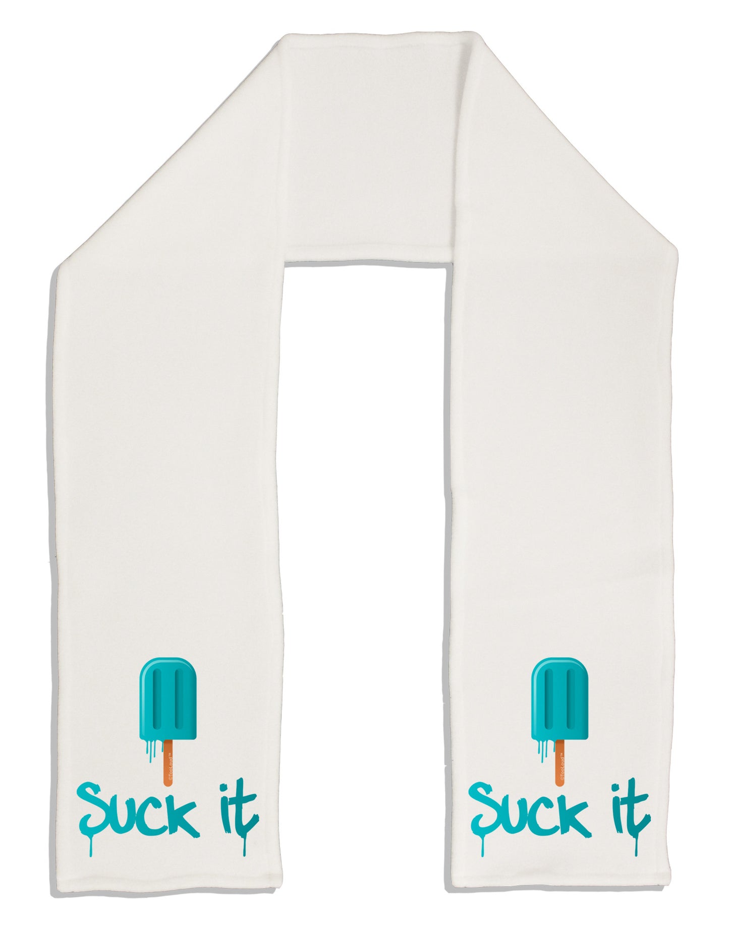 Suck It Popsicle Adult Fleece 64" Scarf-TooLoud-White-One-Size-Adult-Davson Sales