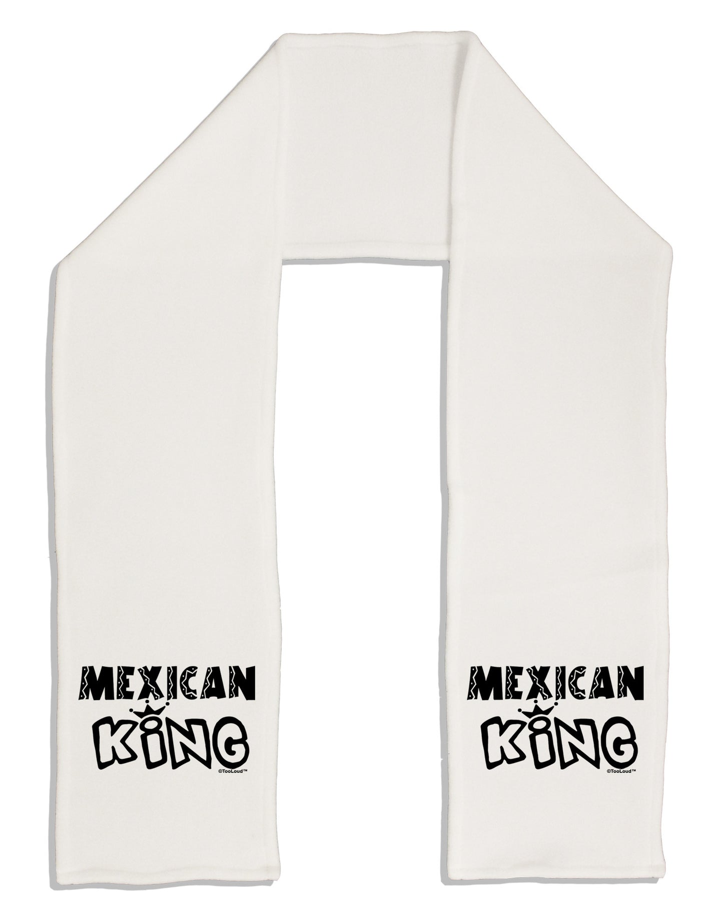 Mexican King - Cinco de Mayo Adult Fleece 64" Scarf-TooLoud-White-One-Size-Adult-Davson Sales