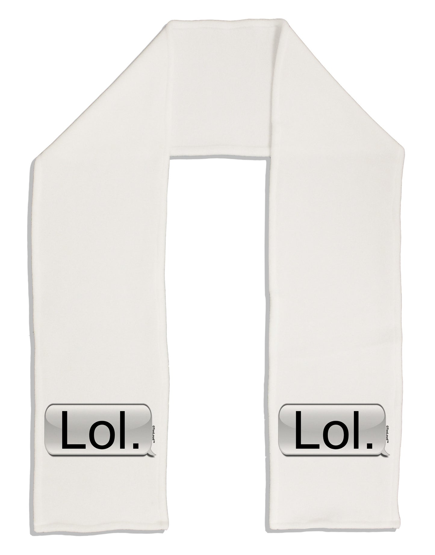 Lol Text Bubble Adult Fleece 64" Scarf-TooLoud-White-One-Size-Adult-Davson Sales