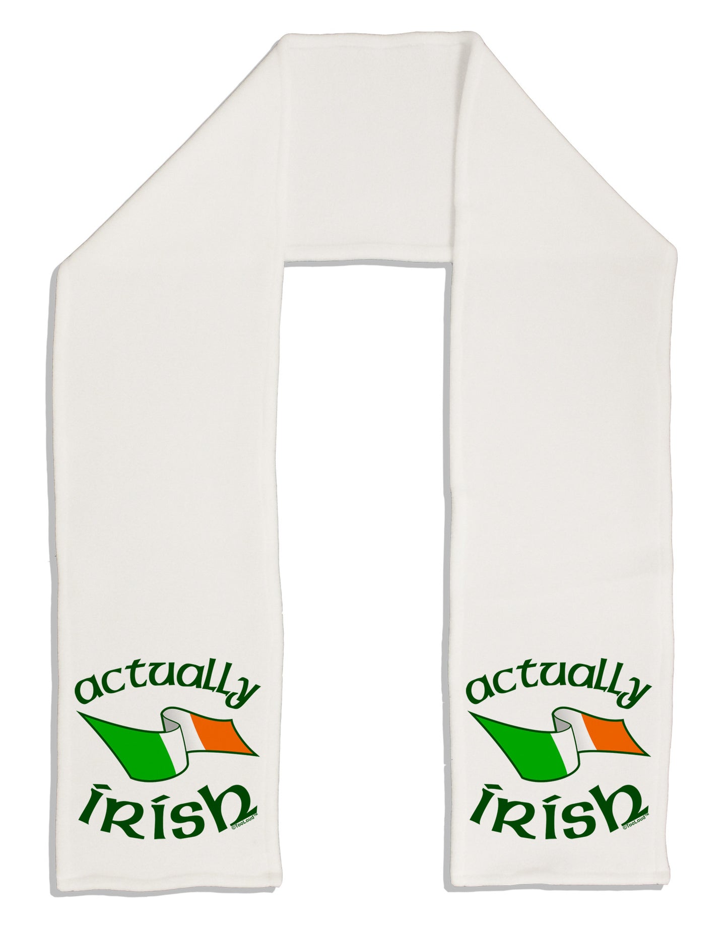 Actually Irish Adult Fleece 64" Scarf-TooLoud-White-One-Size-Adult-Davson Sales