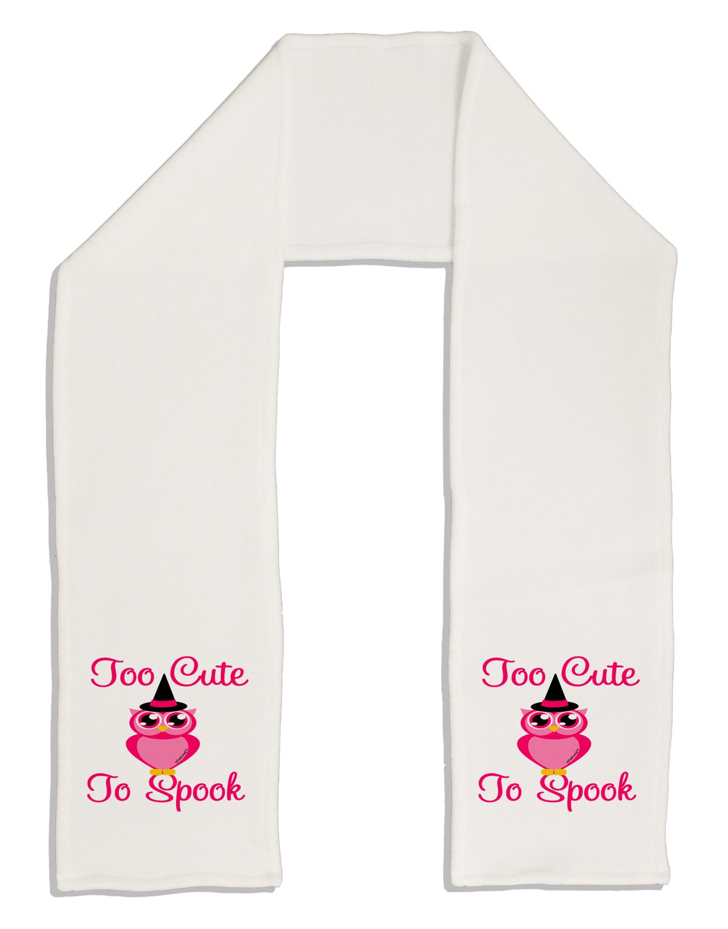 Owl Too Cute Pink Adult Fleece 64" Scarf-TooLoud-White-One-Size-Adult-Davson Sales