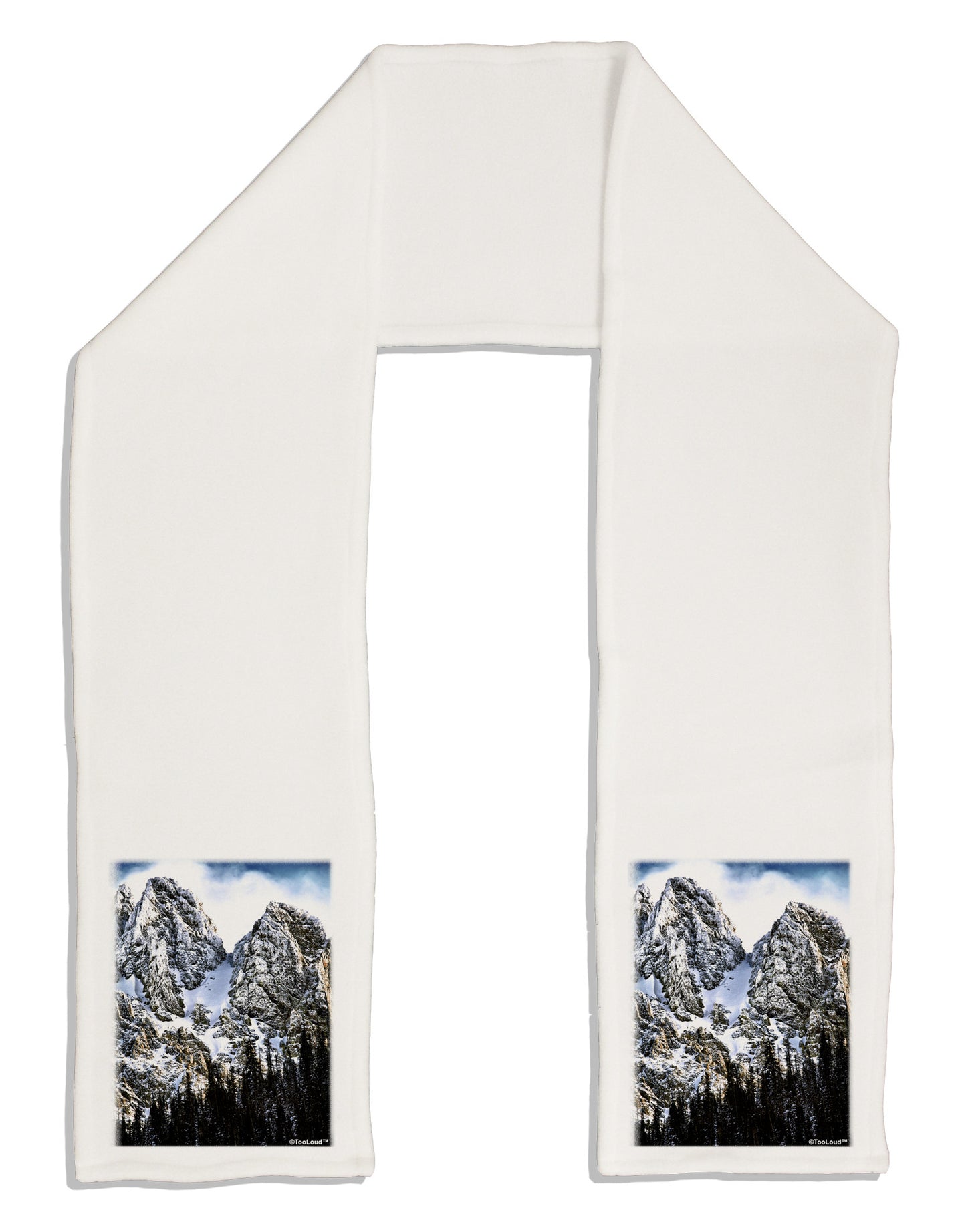 Mountain Landscape 2 Adult Fleece 64" Scarf-TooLoud-White-One-Size-Adult-Davson Sales