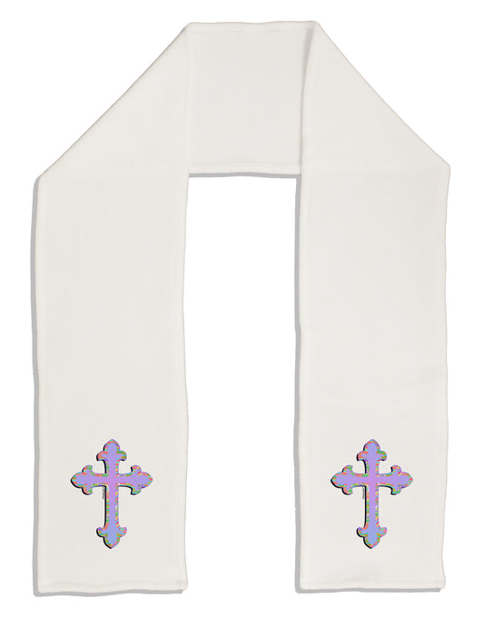Easter Color Cross Adult Fleece 64" Scarf-TooLoud-White-One-Size-Adult-Davson Sales